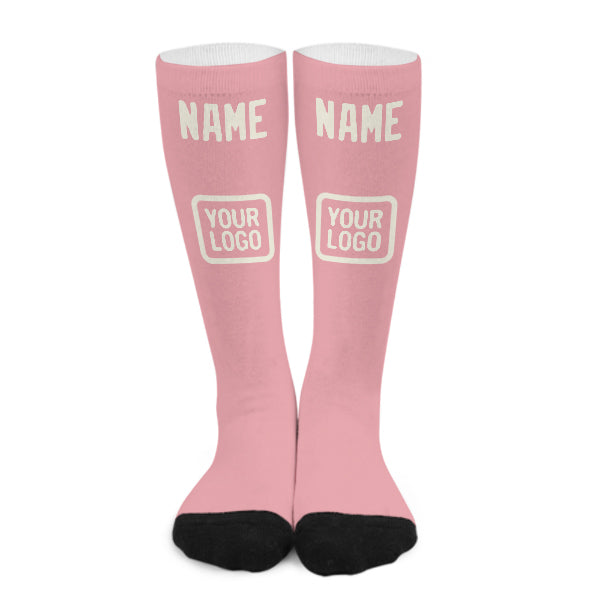 Maßgeschneidertes Rosa Beige Kniestrümpfe