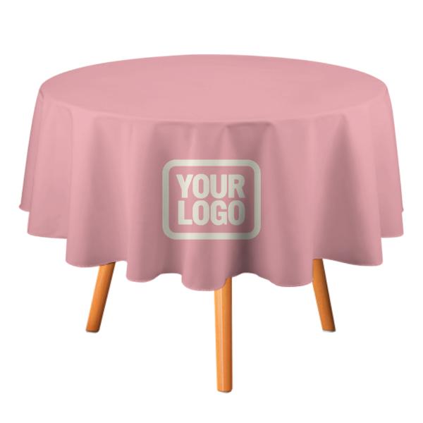 Maßgeschneidertes Rosa Beige Runde Tischdecke