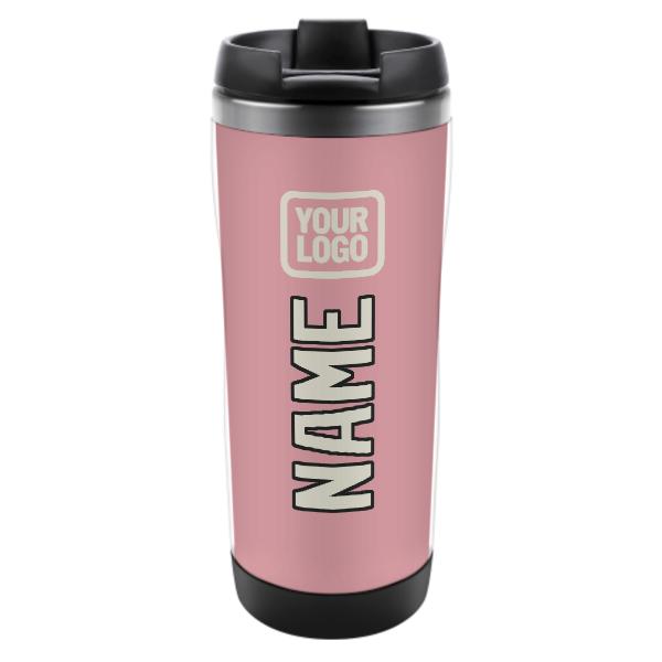 Maßgeschneidertes Rosa Beige Edelstahlbecher