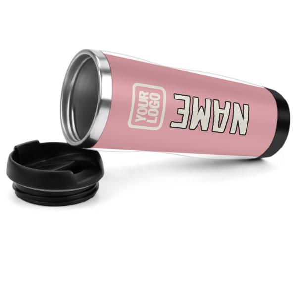 Maßgeschneidertes Rosa Beige Edelstahlbecher