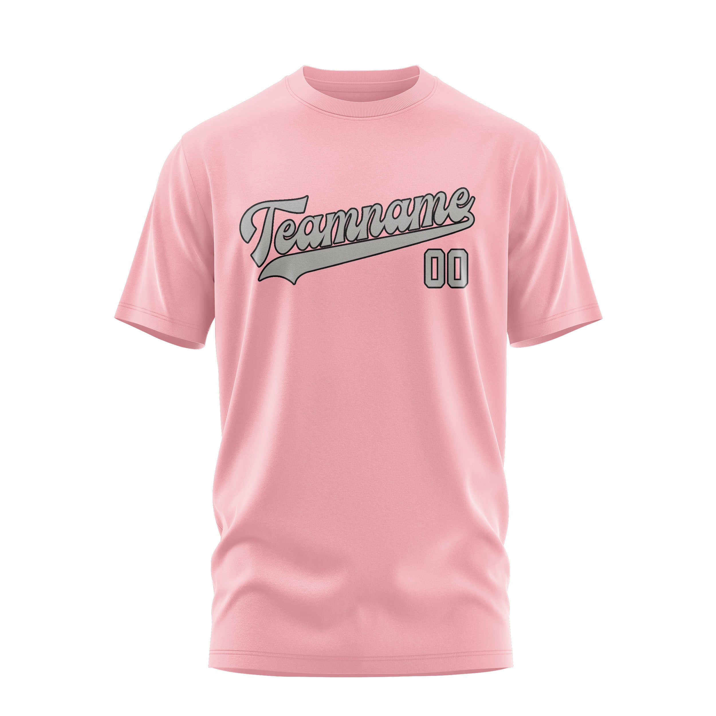 Maßgeschneidertes Rosa Grau T-Shirt