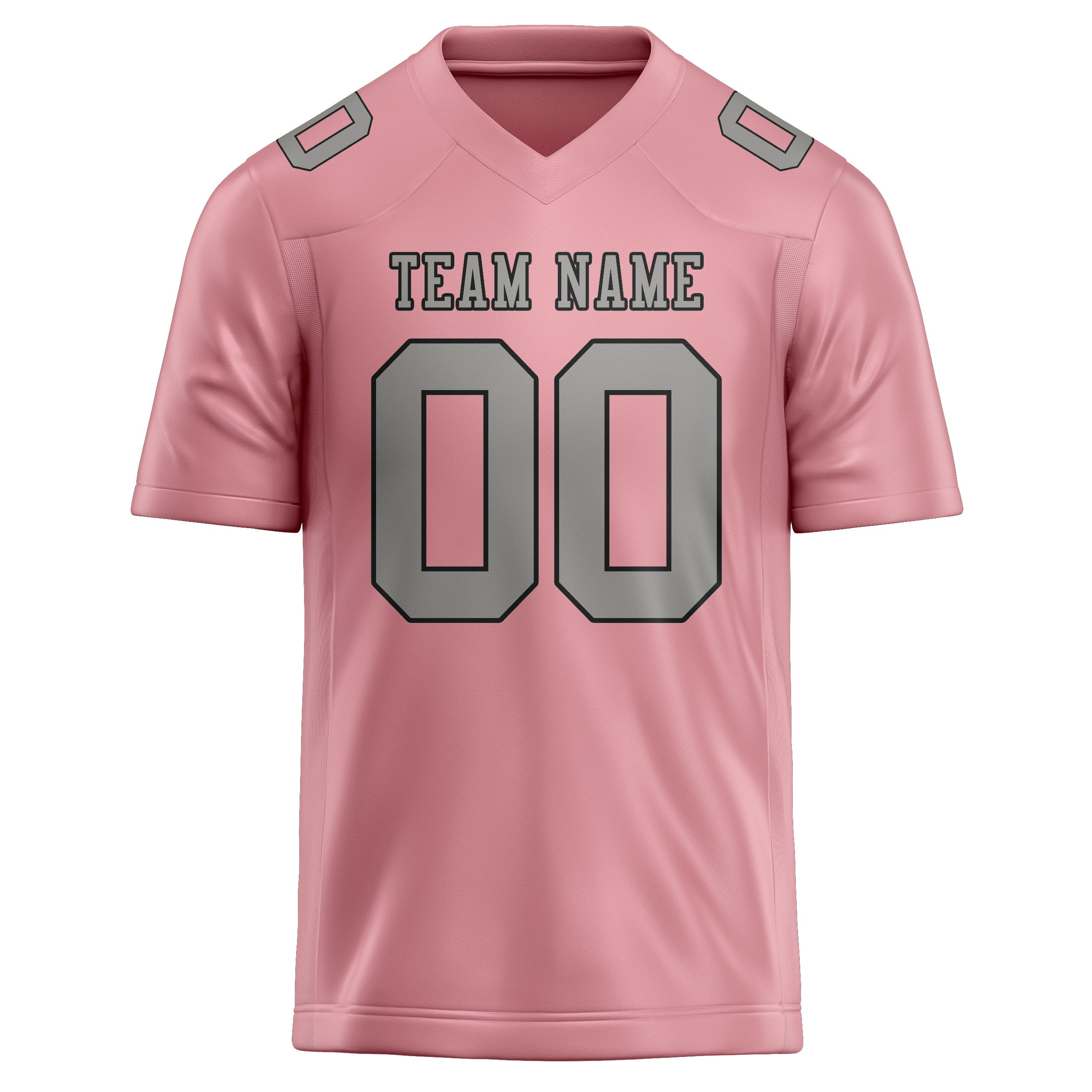 Maßgeschneidertes Professionelles Rosa Grau Rugbytrikot