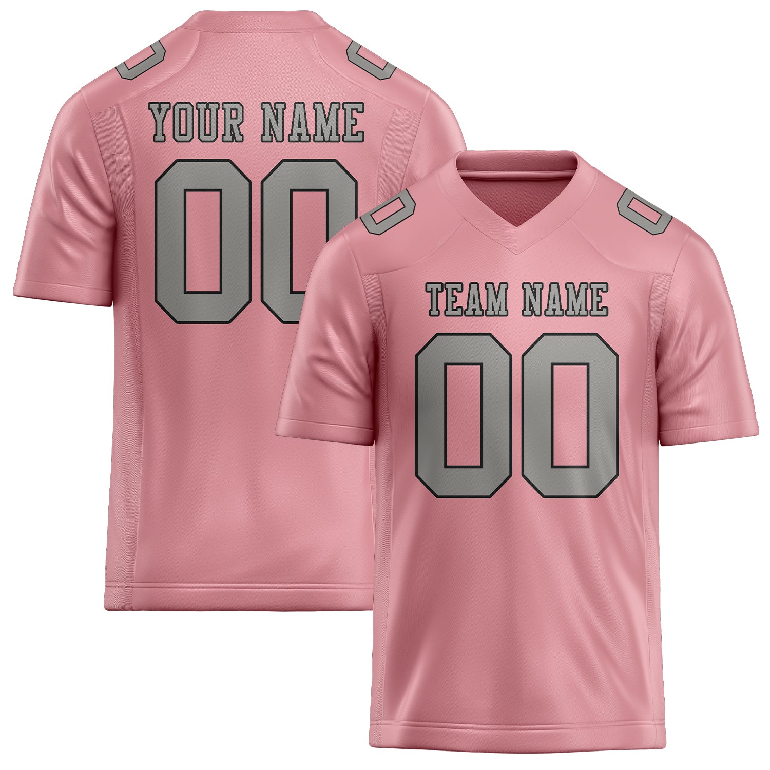 Maßgeschneidertes Professionelles Rosa Grau Rugbytrikot