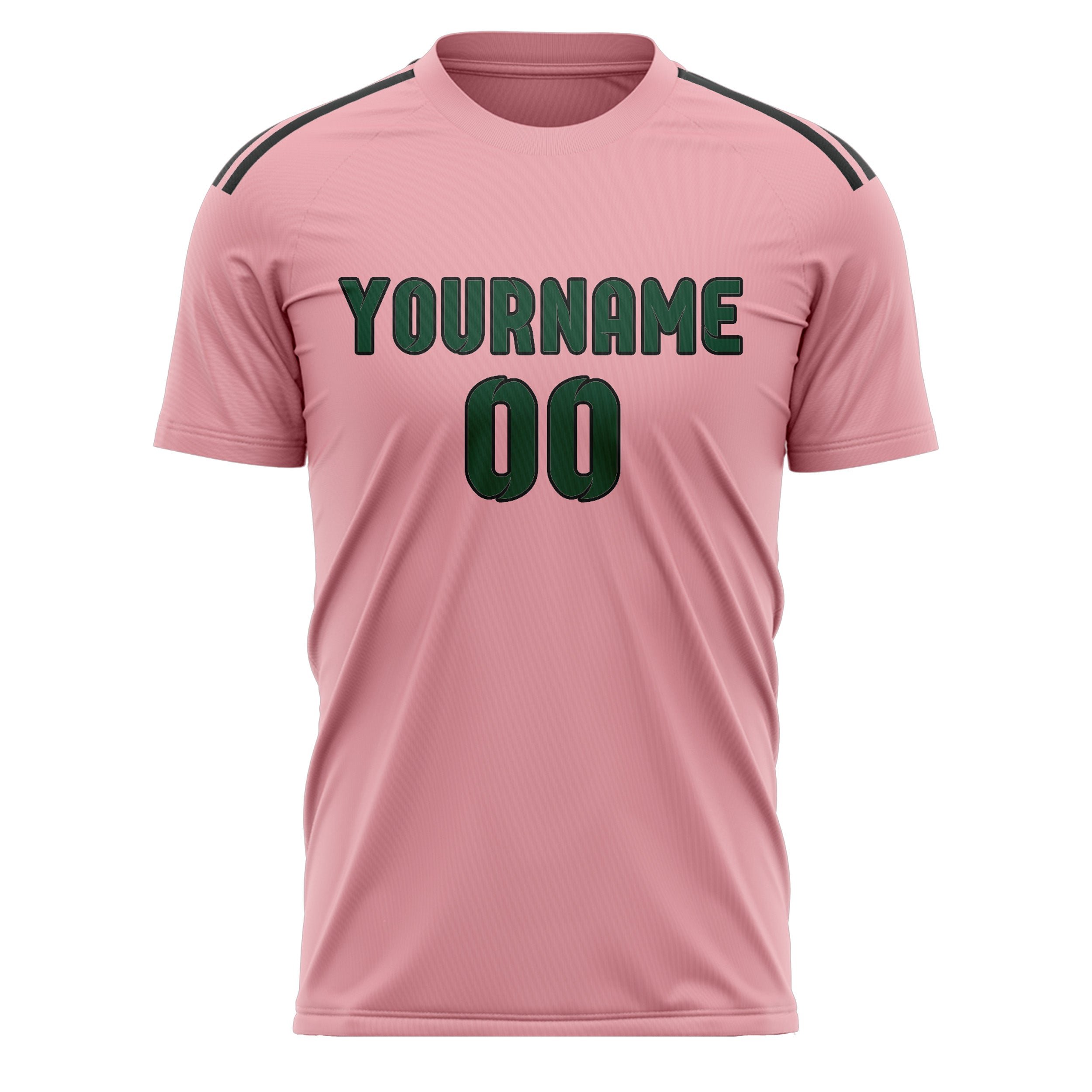 Benutzerdefiniertes Professionelles Rosa Moosgrün Fußballtrikot