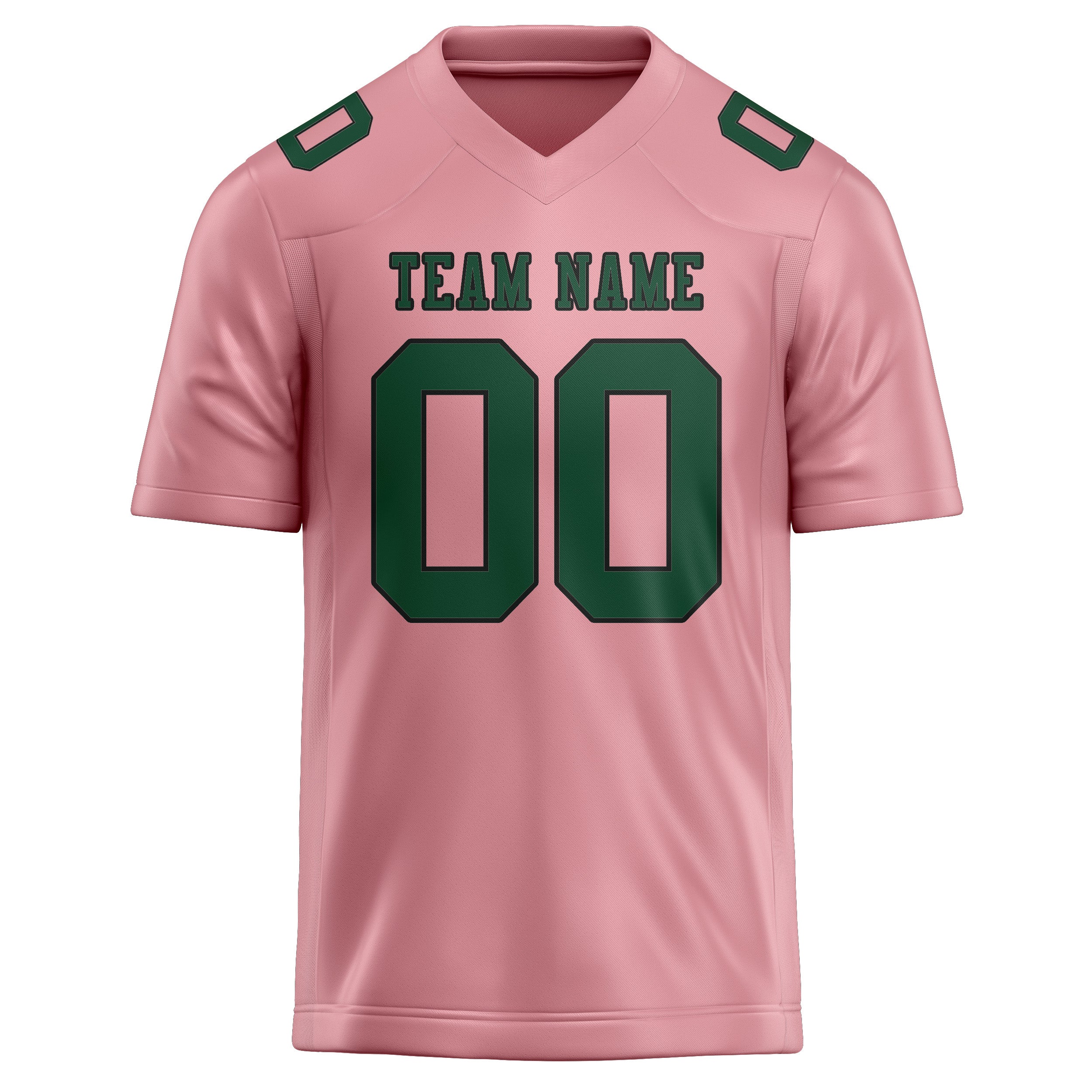 Maßgeschneidertes Professionelles Rosa Moosgrün Rugbytrikot