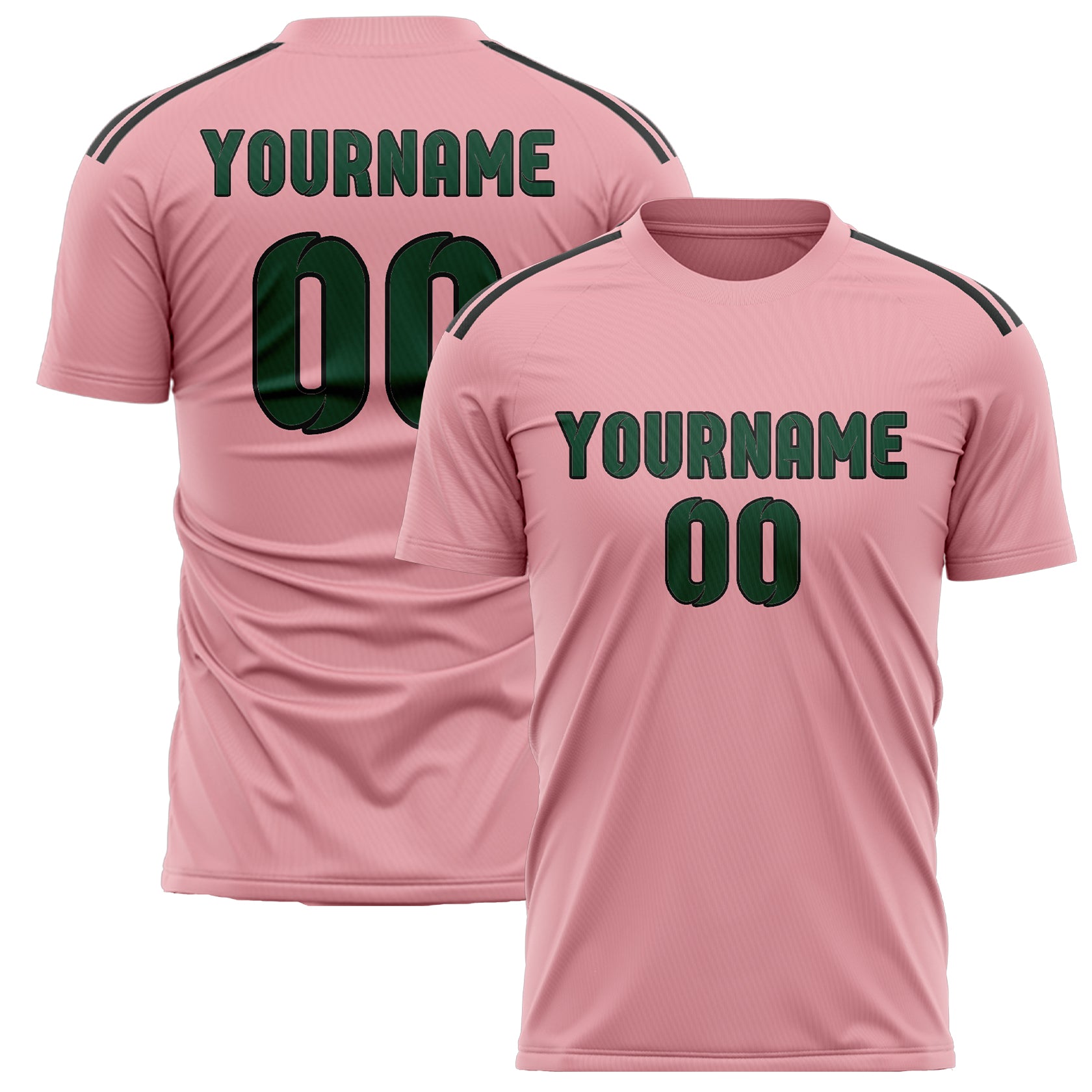 Benutzerdefiniertes Professionelles Rosa Moosgrün Fußballtrikot