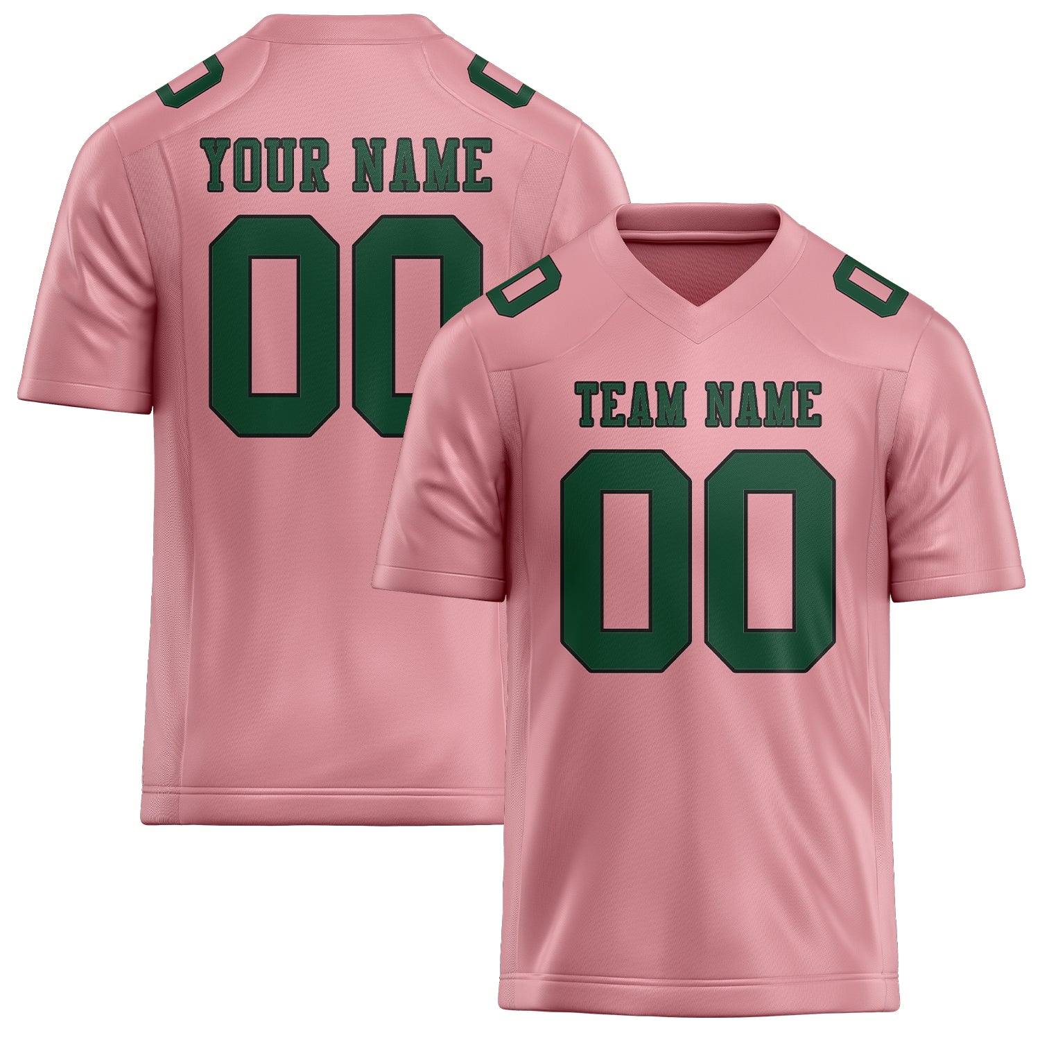 Maßgeschneidertes Professionelles Rosa Moosgrün Rugbytrikot