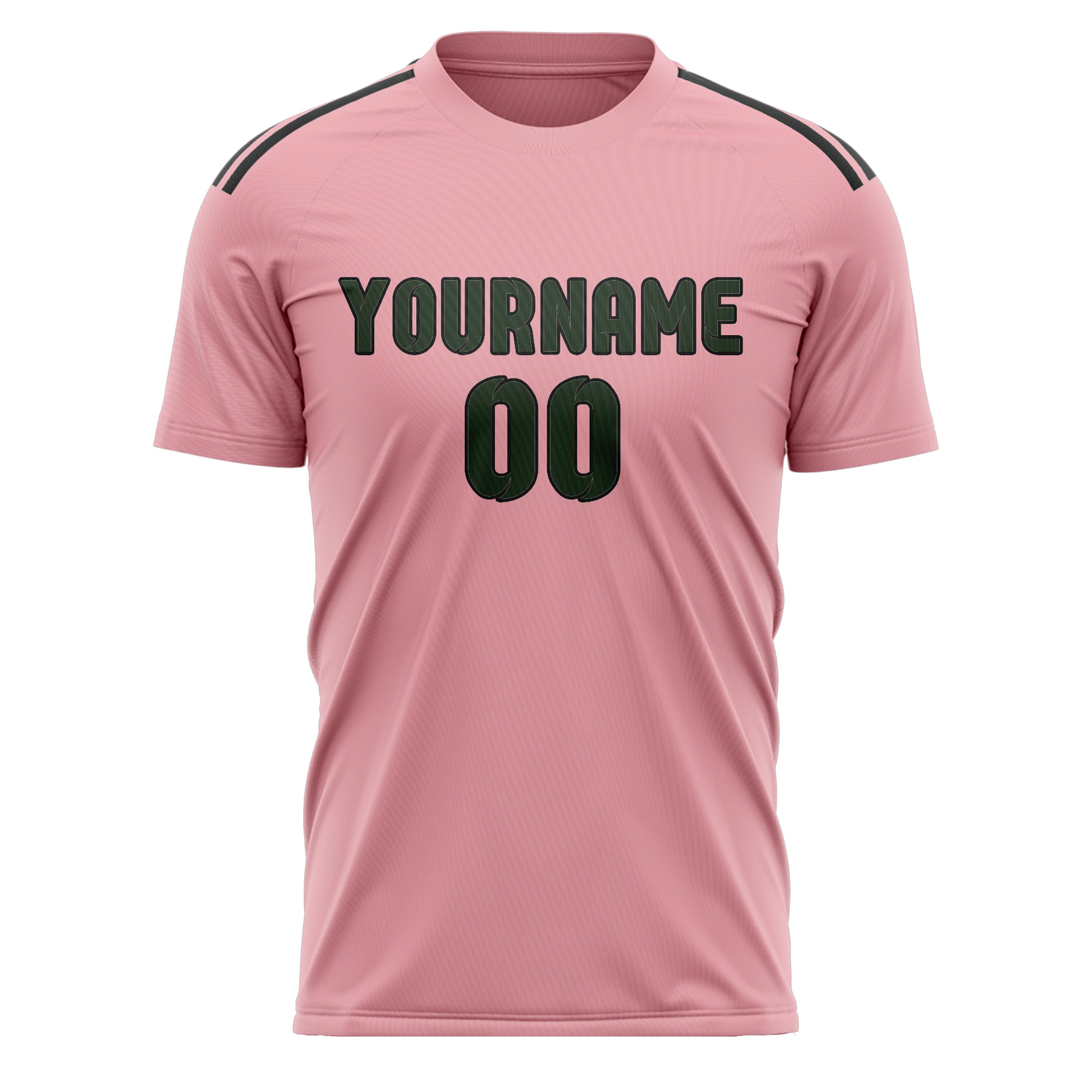 Benutzerdefiniertes Professionelles Rosa Tannengrün Fußballtrikot