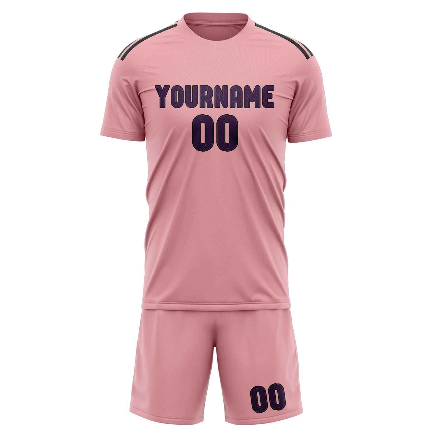 Set di maglie da football rosa e viola personalizzate