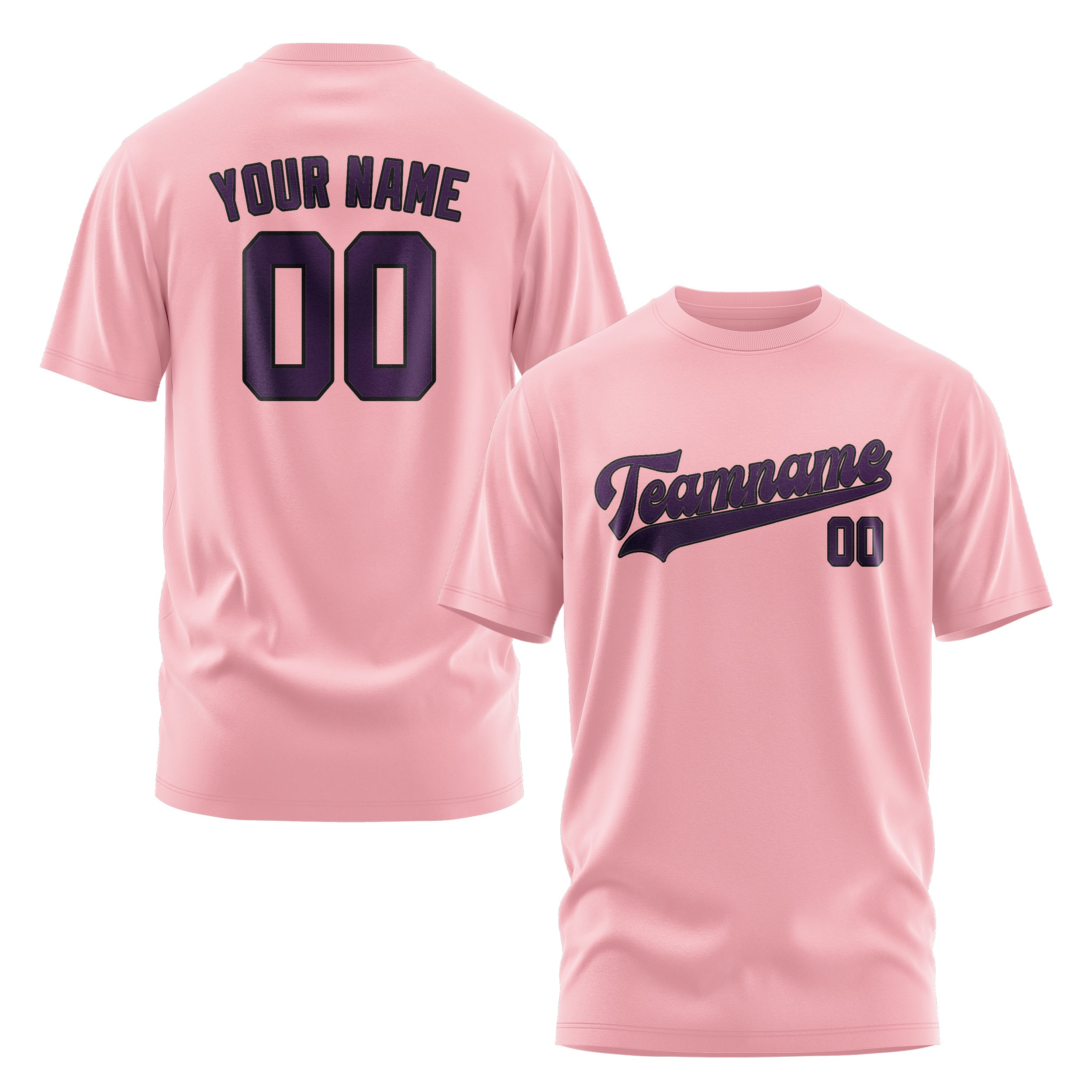 Maßgeschneidertes Rosa Lila T-Shirt