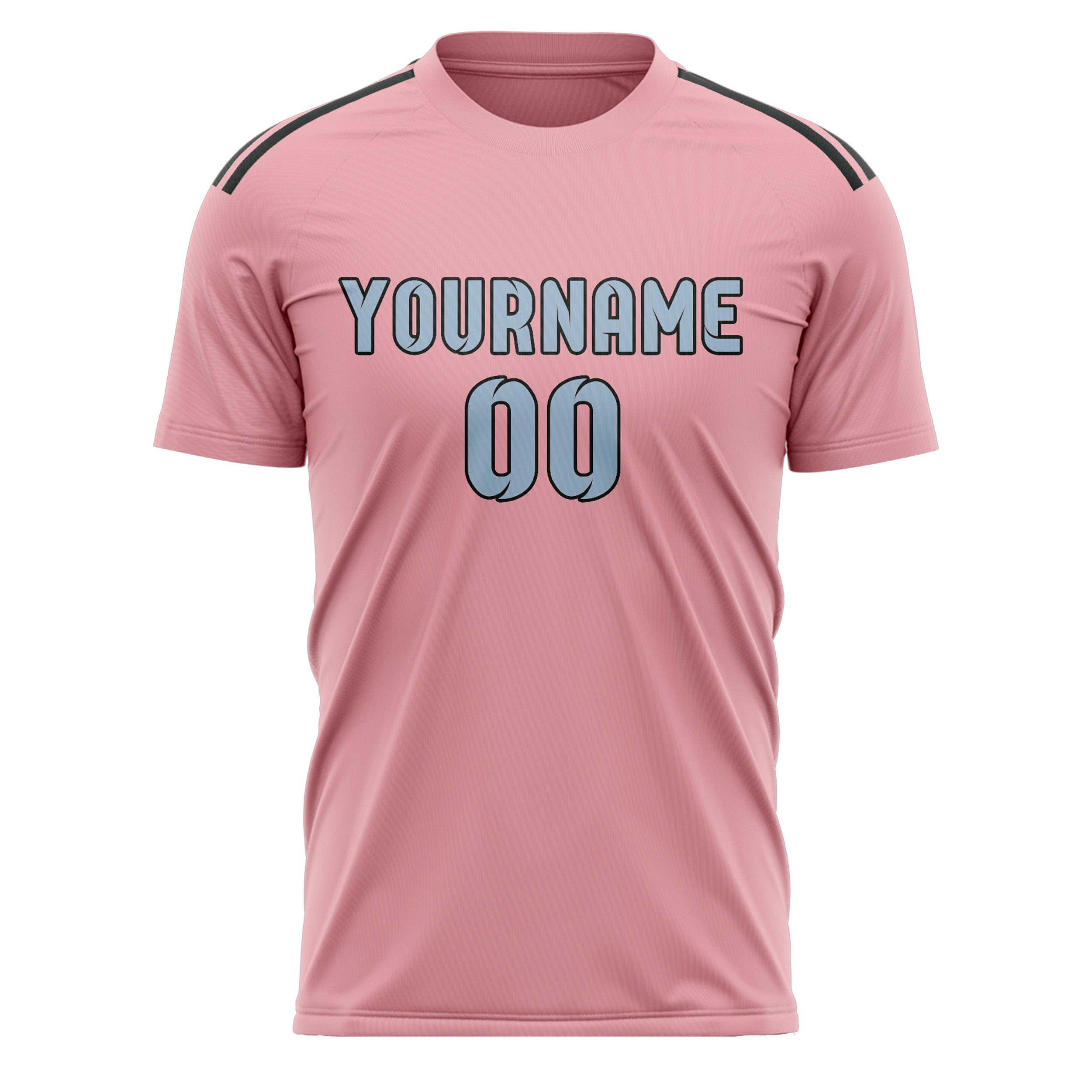 Benutzerdefiniertes Professionelles Rosa Hellblau Fußballtrikot
