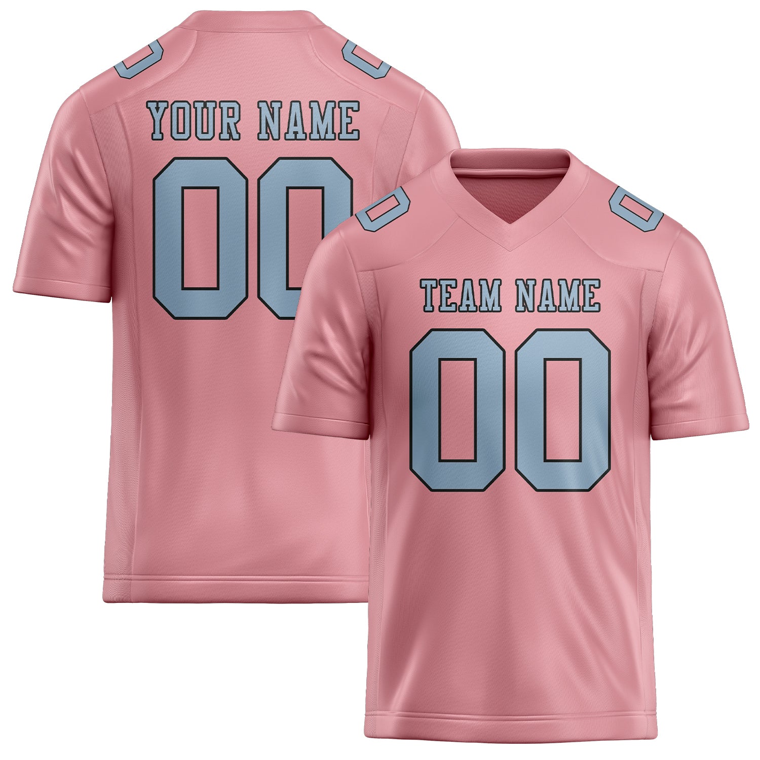 Maßgeschneidertes Professionelles Rosa Hellblau Rugbytrikot