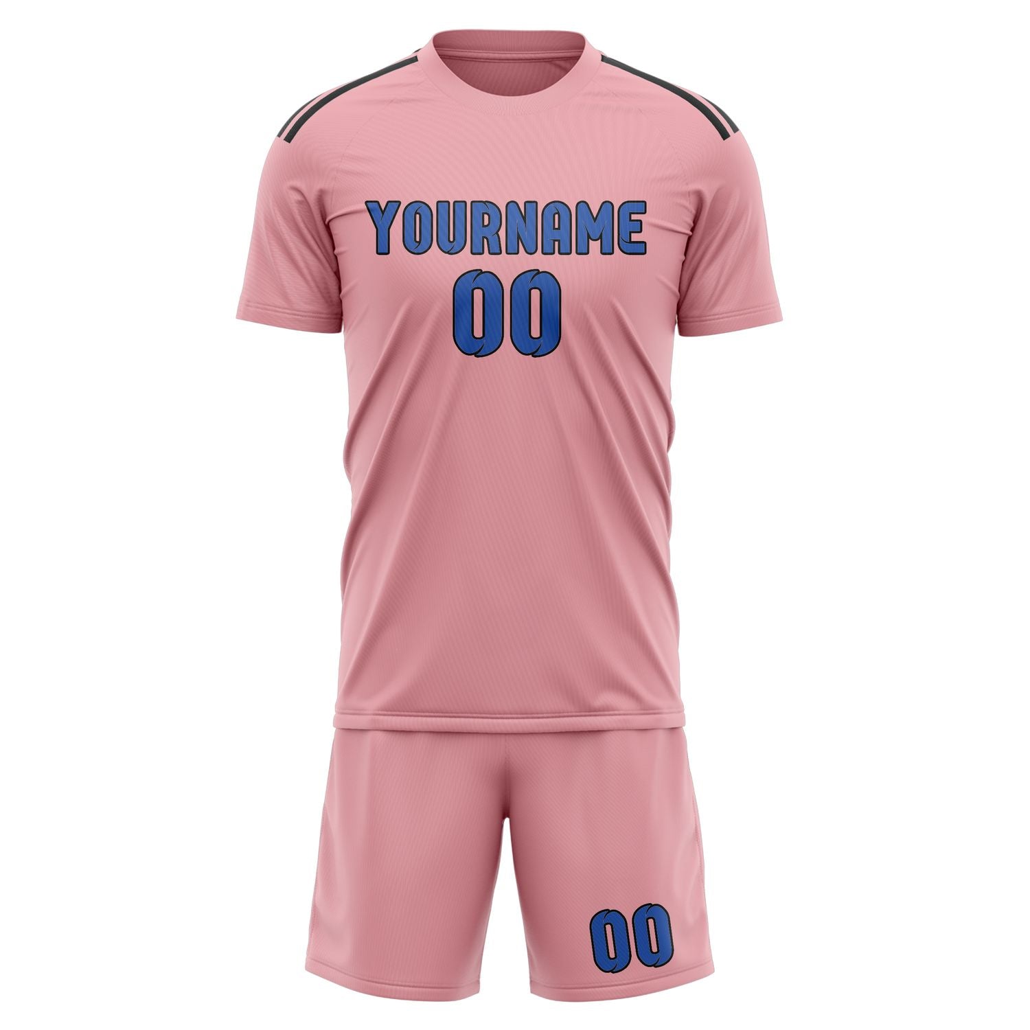 Set di maglie da football personalizzate rosa e blu