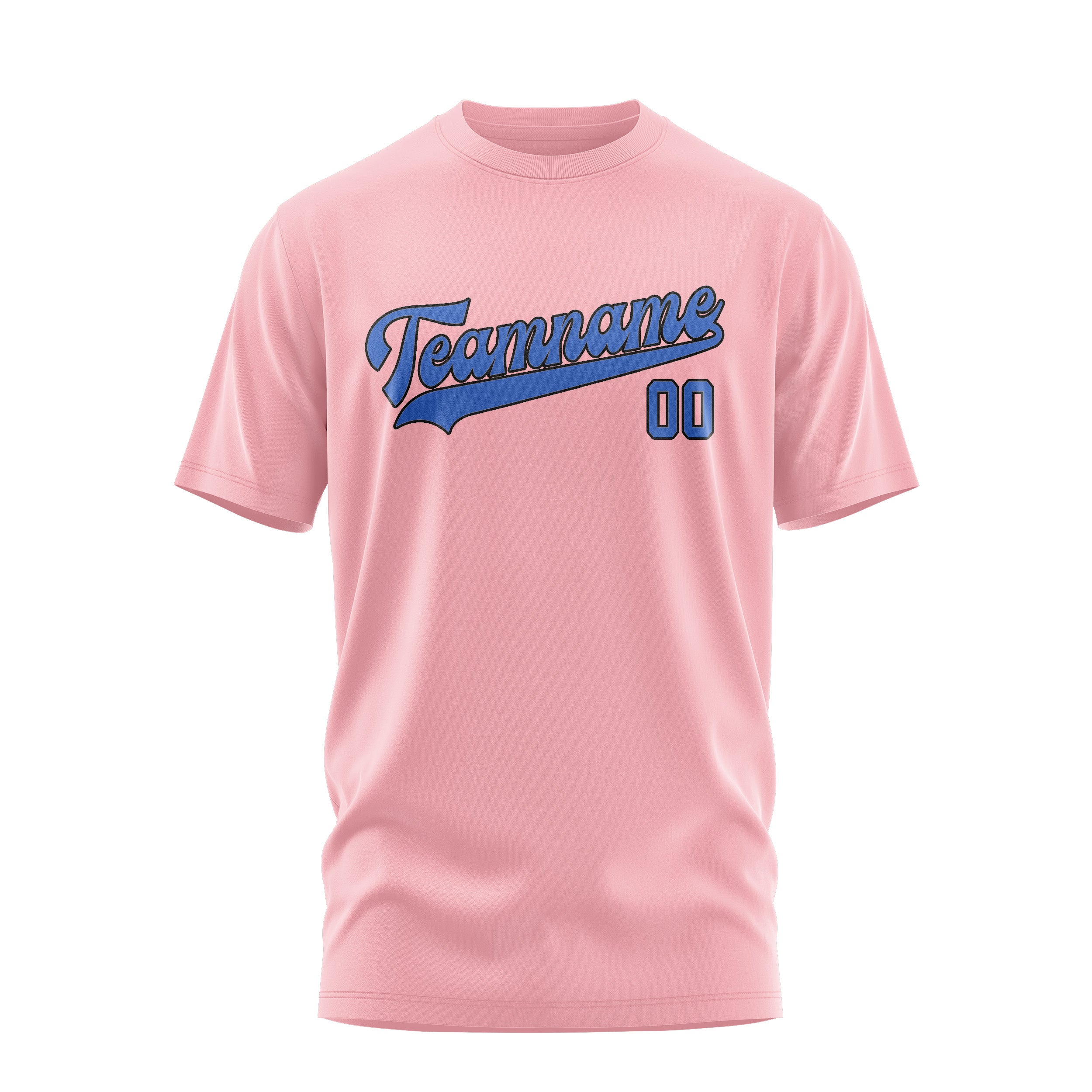 Maßgeschneidertes Rosa Himmelblau T-Shirt