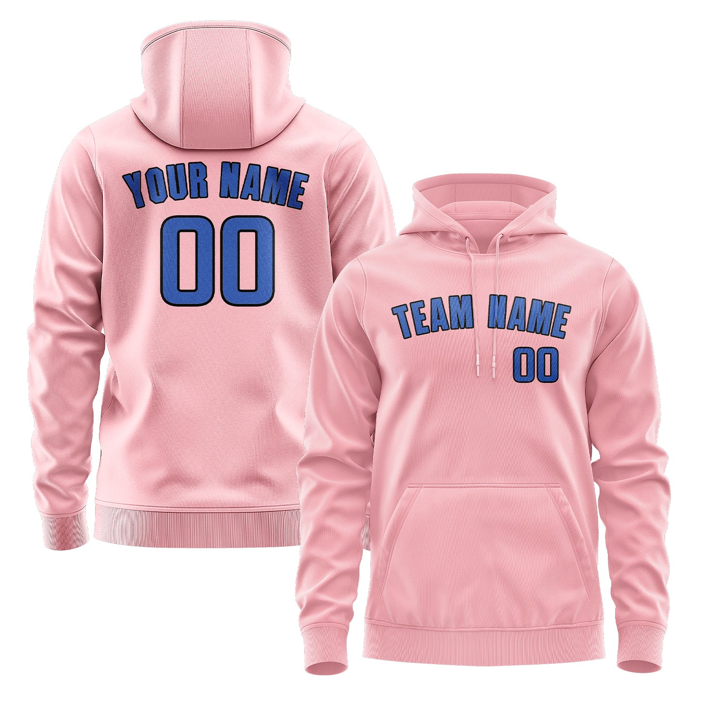 Maßgeschneidertes Rosa Himmelblau Hoodie