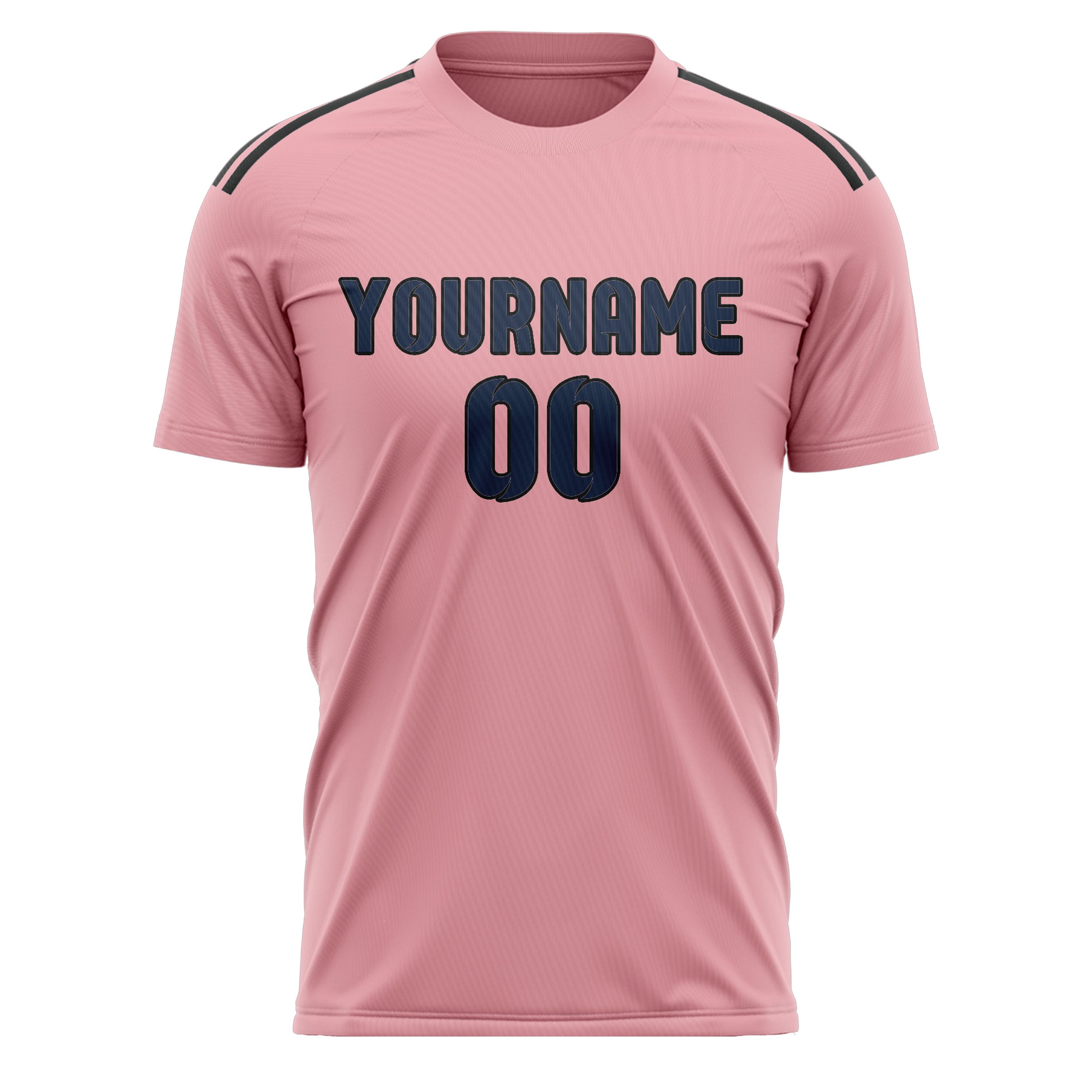 Benutzerdefiniertes Professionelles Rosa Marineblau Fußballtrikot