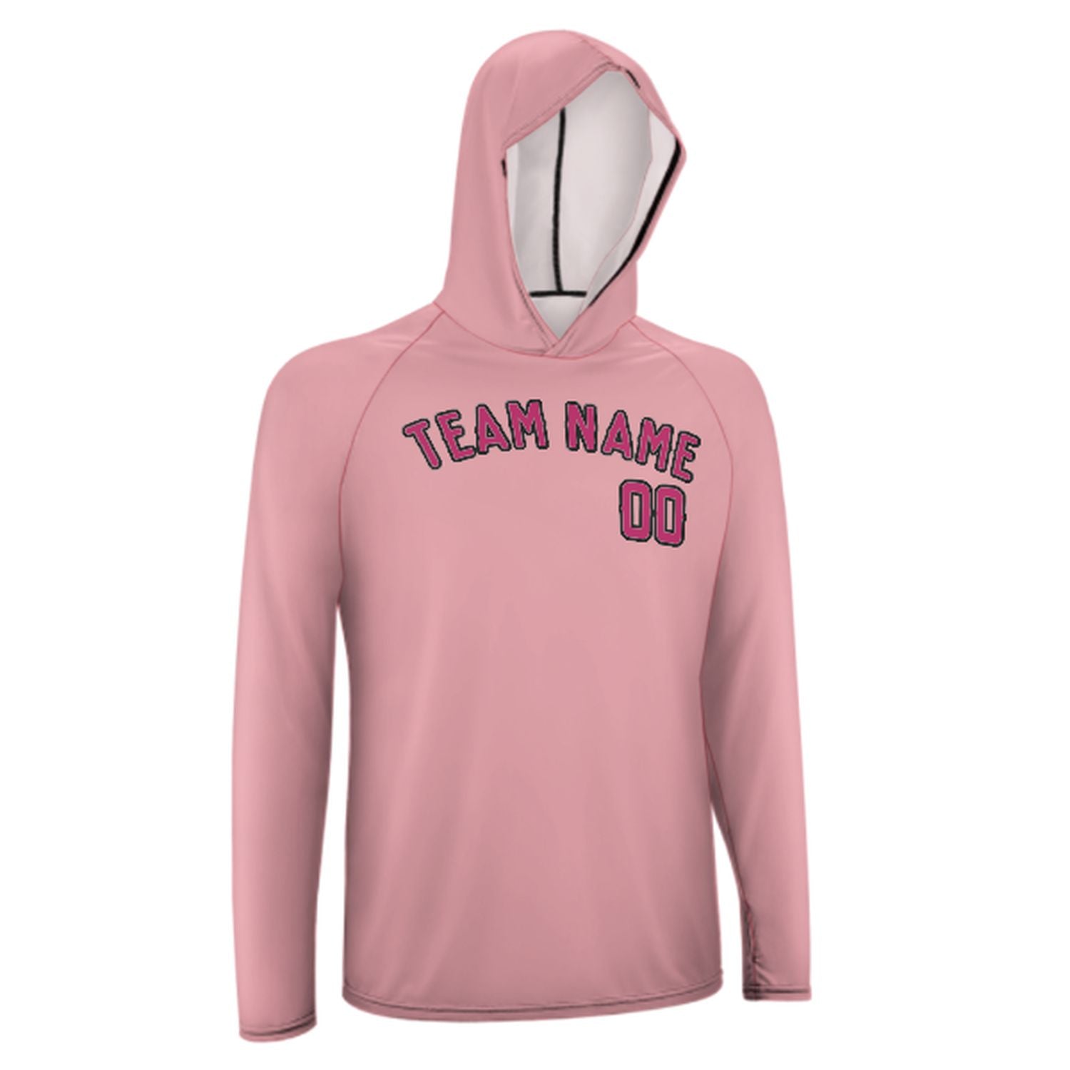 Maßgeschneidertes Rosa Rosarot UV-Hoodie