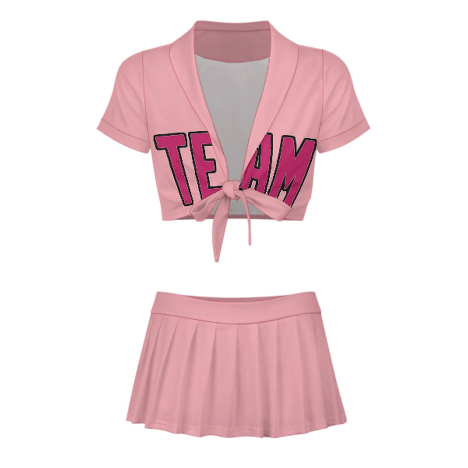 Maßgeschneidertes Rosa Rosarot Cheerleader Outfit Set
