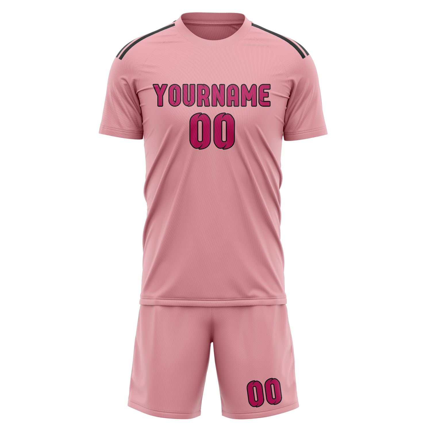 Set di maglie da football rosa e rosse professionali su misura