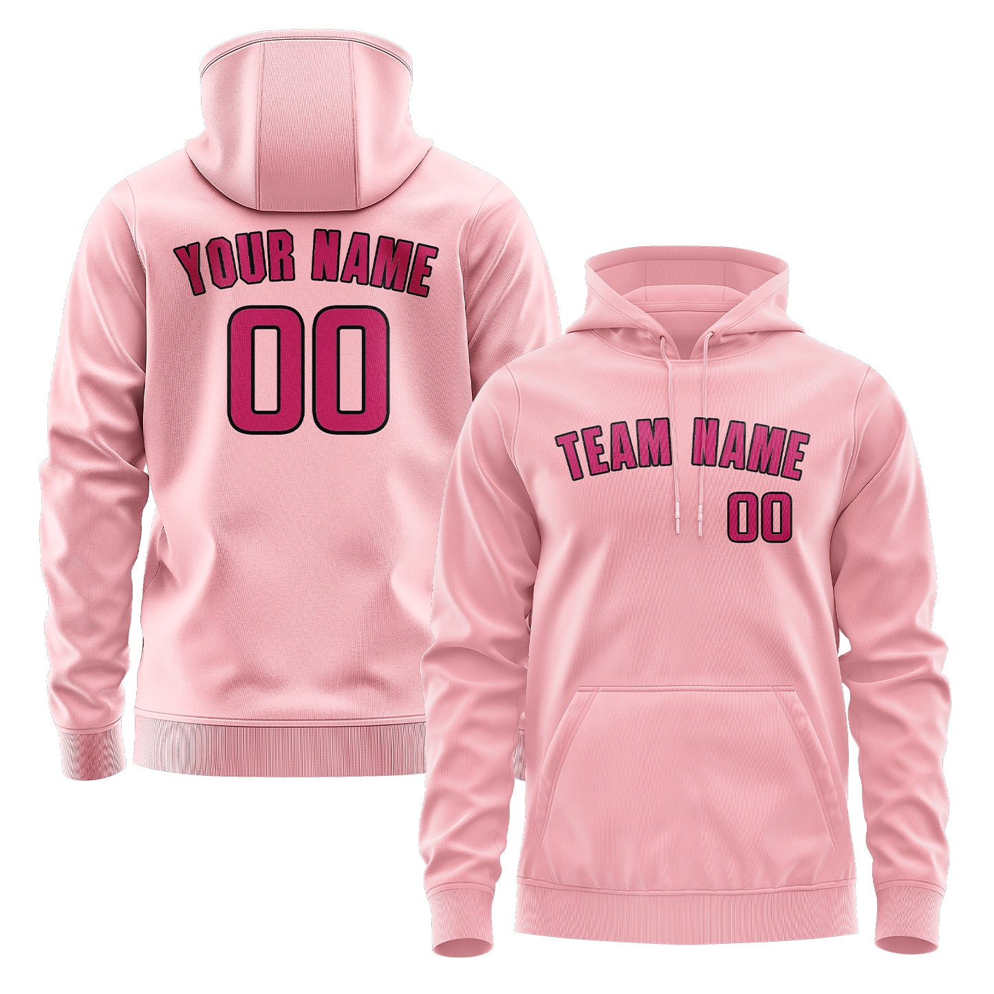 Maßgeschneidertes Rosa Rosarot Hoodie