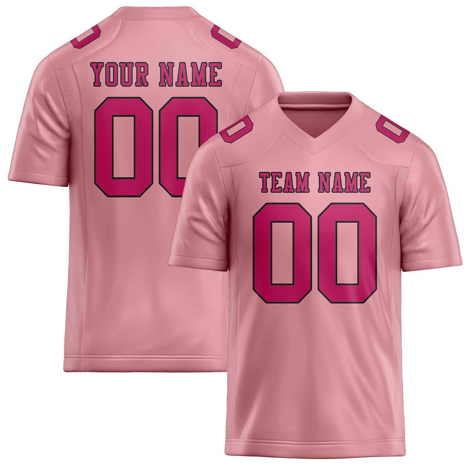 Maßgeschneidertes Professionelles Rosa Rosarot Rugbytrikot