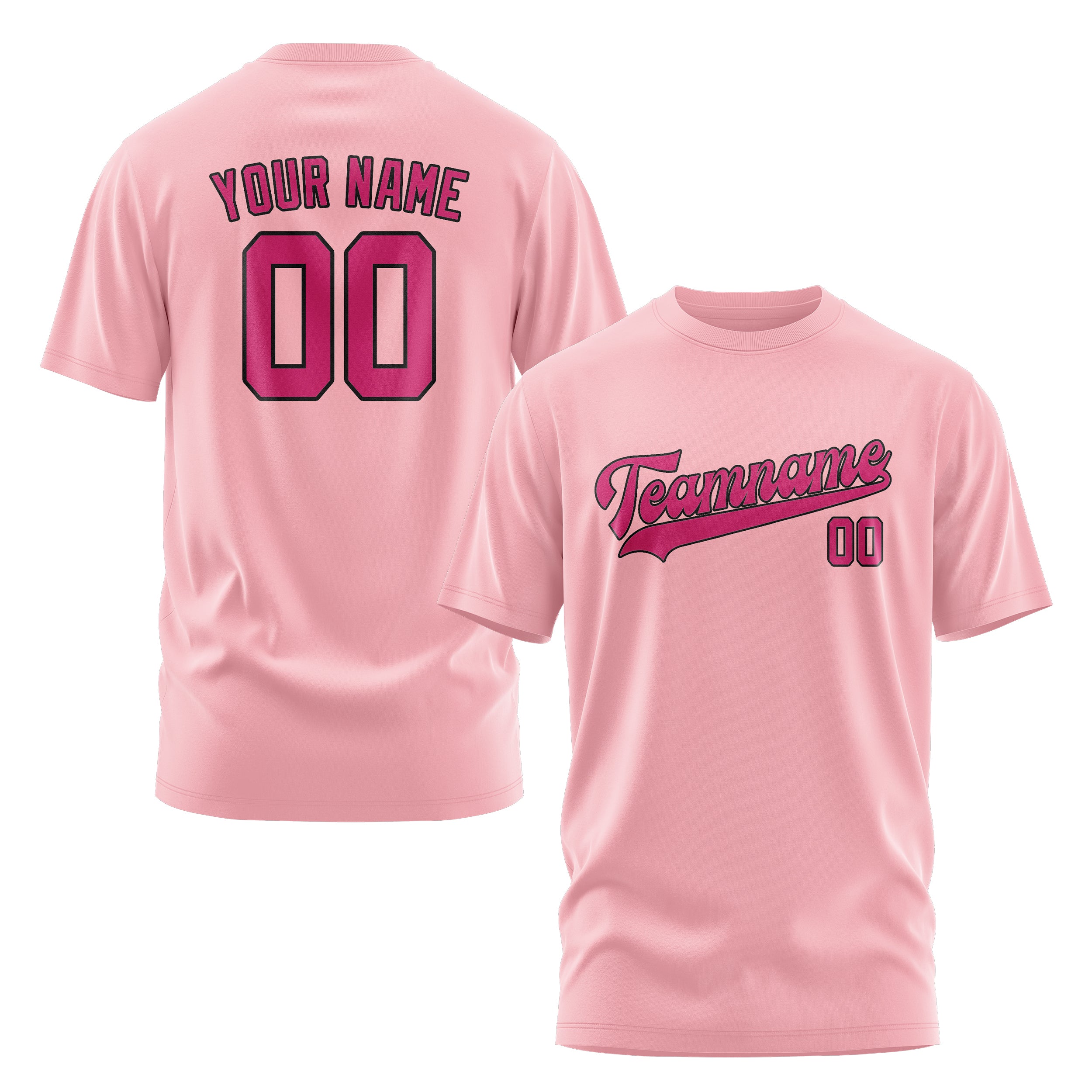 Maßgeschneidertes Rosa Rosarot T-Shirt