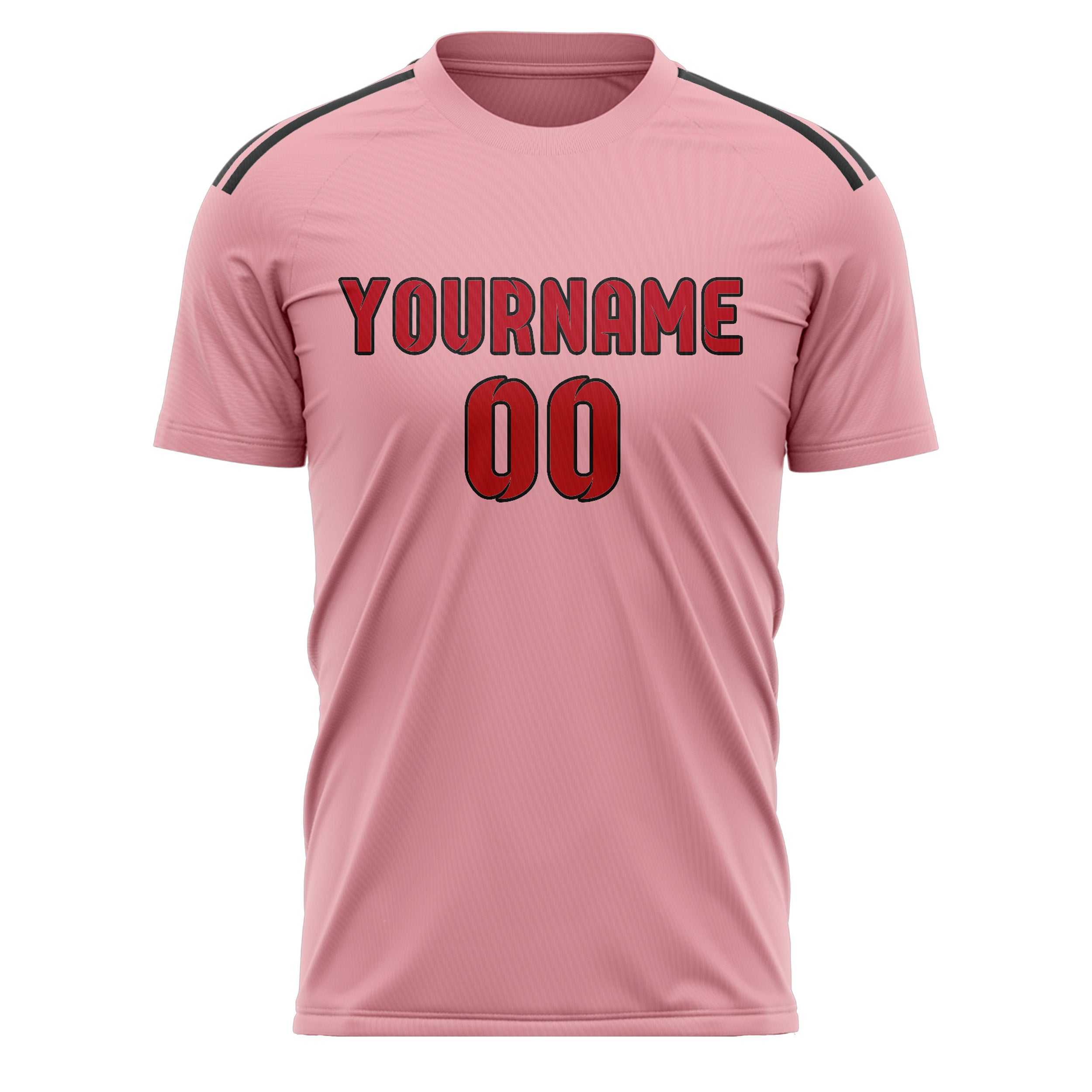 Benutzerdefiniertes Professionelles Rosa Rot Fußballtrikot