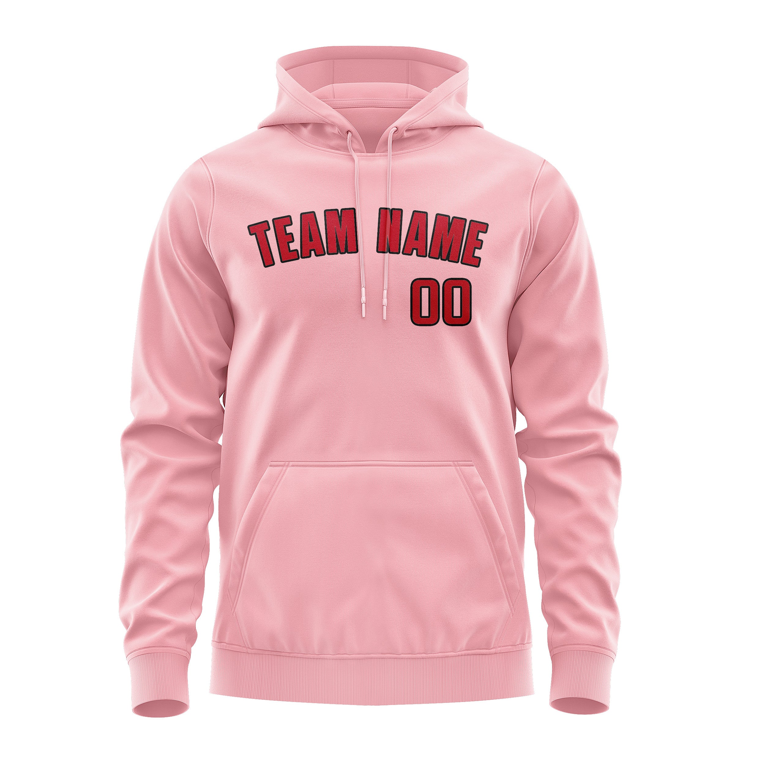 Maßgeschneidertes Rosa Rot Hoodie