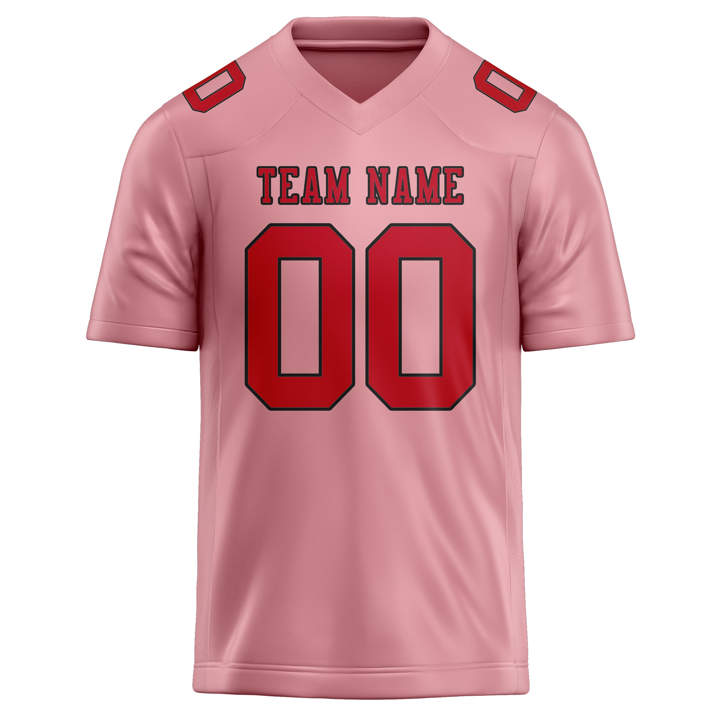 Maßgeschneidertes Professionelles Rosa Rot Rugbytrikot