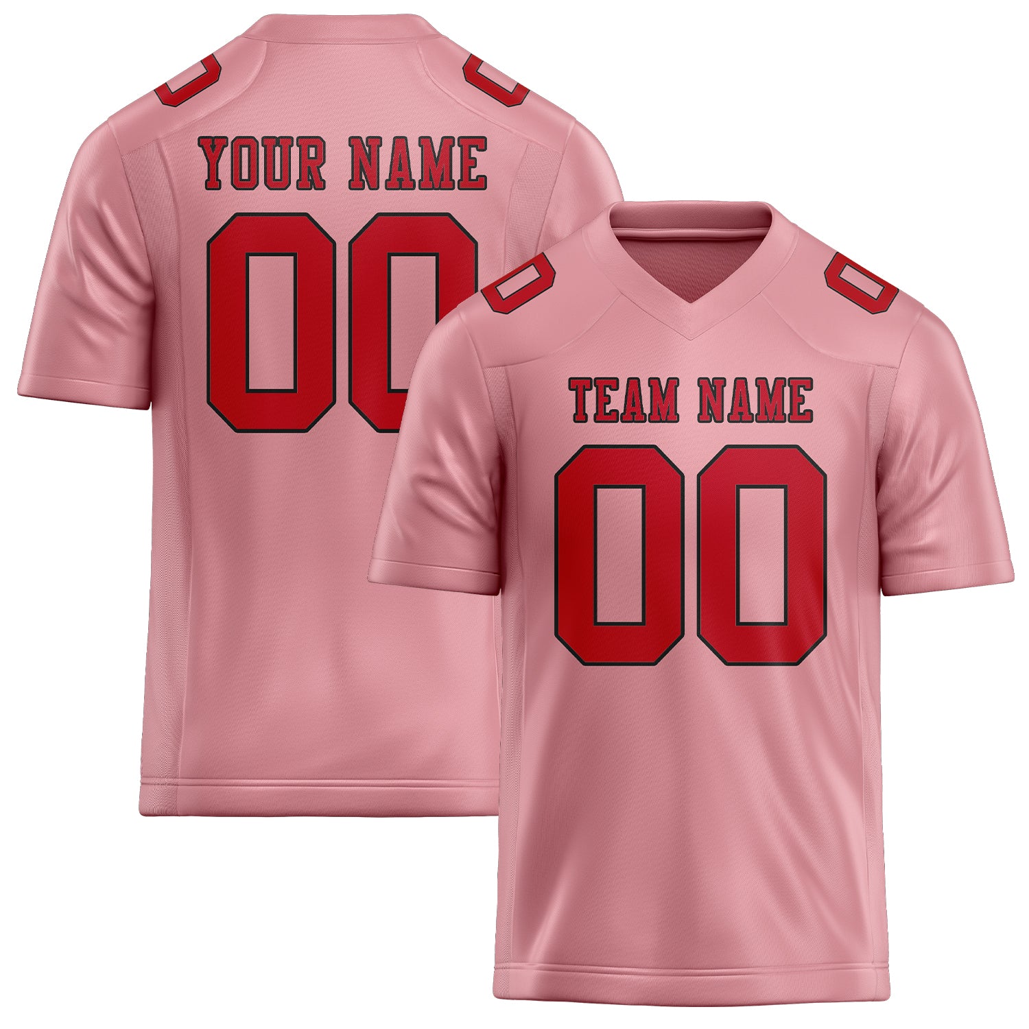 Maßgeschneidertes Professionelles Rosa Rot Rugbytrikot