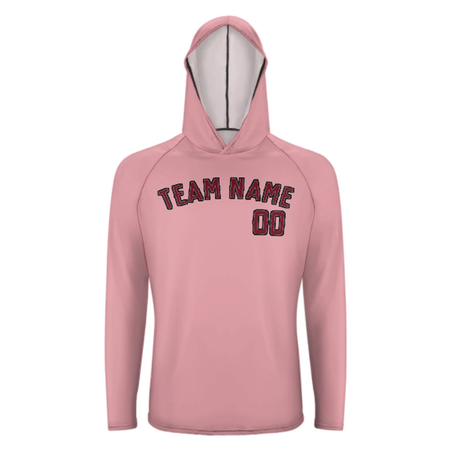 Maßgeschneidertes Rosa Karmesinrot UV-Hoodie