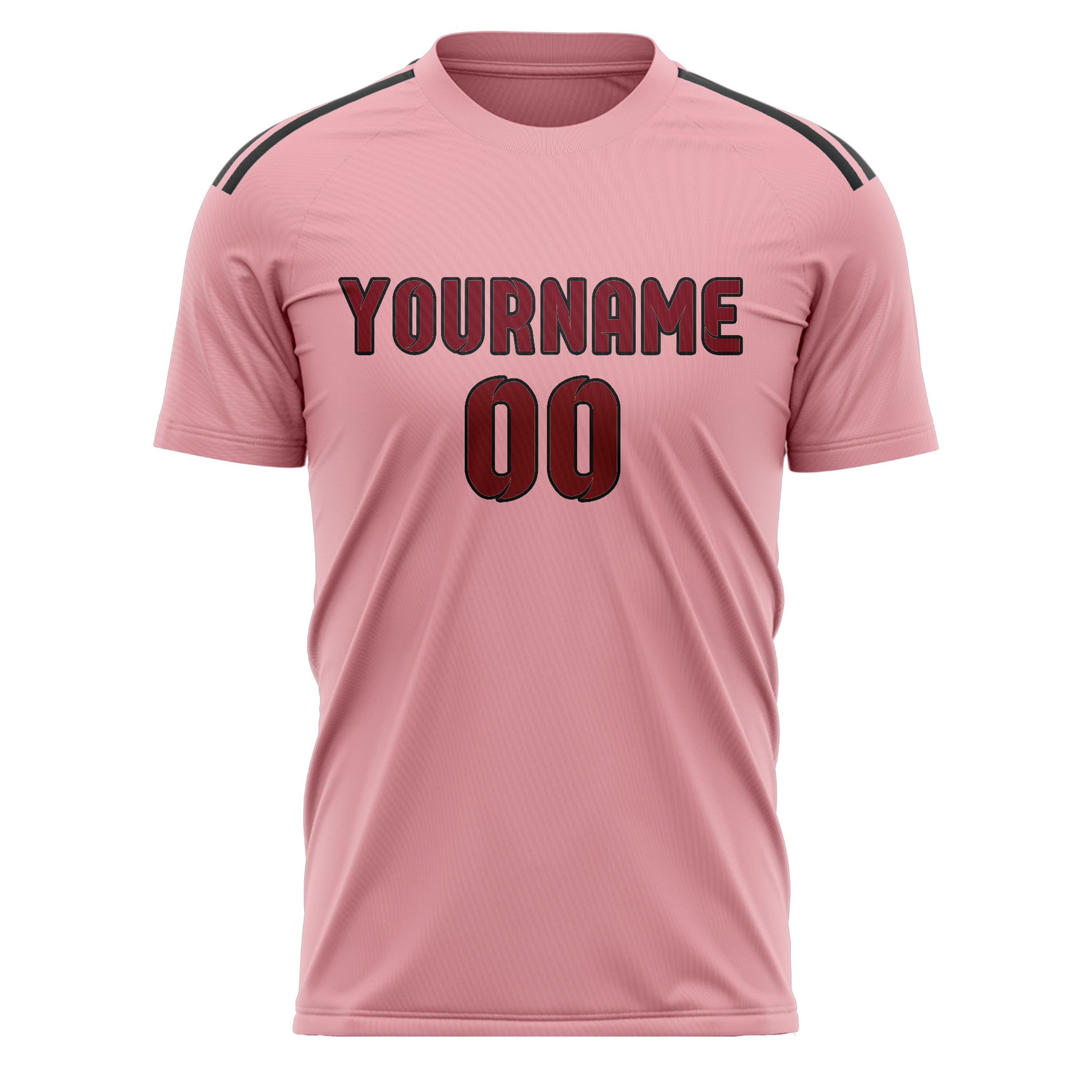 Benutzerdefiniertes Professionelles Rosa Karmesinrot Fußballtrikot
