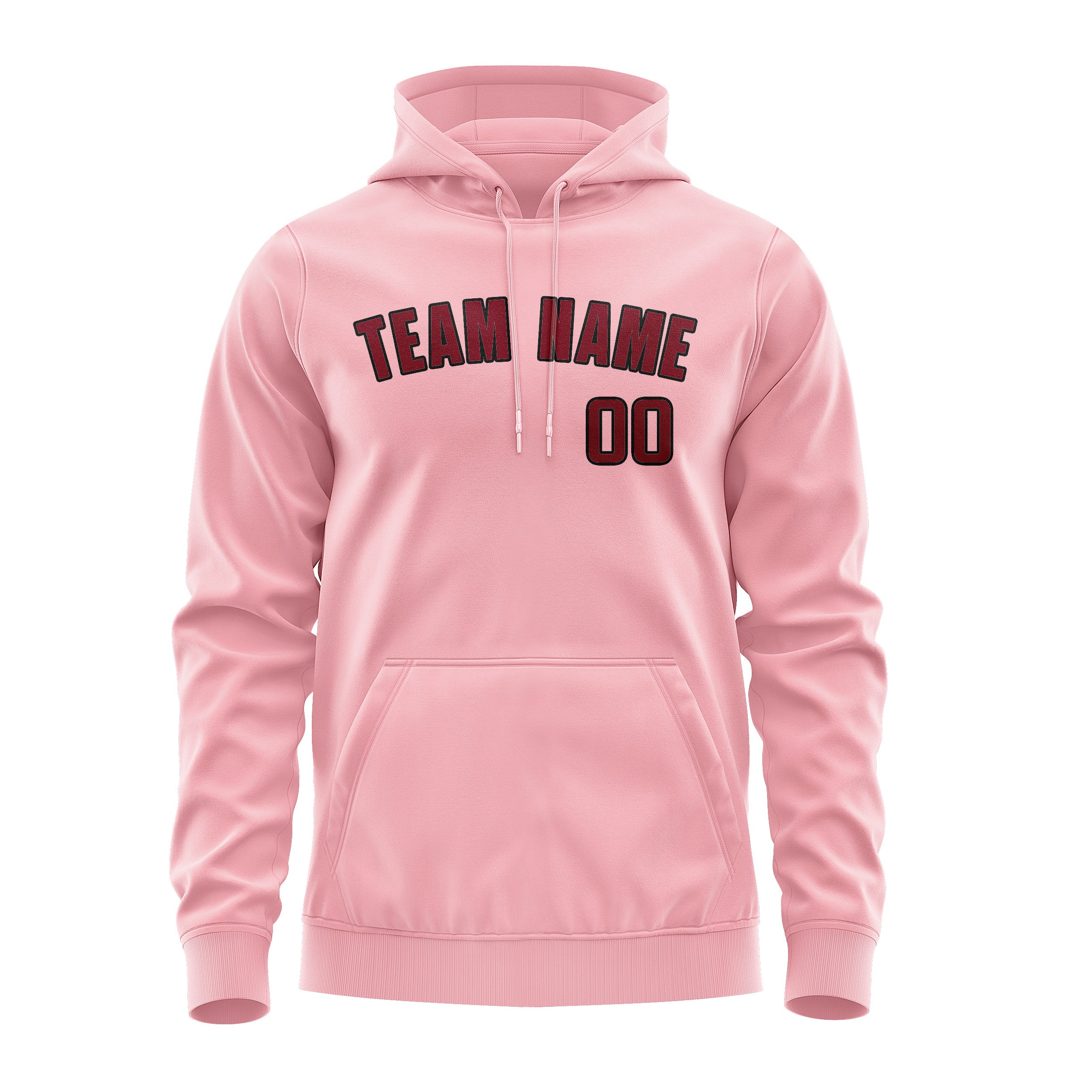 Maßgeschneidertes Rosa Karmesinrot Hoodie