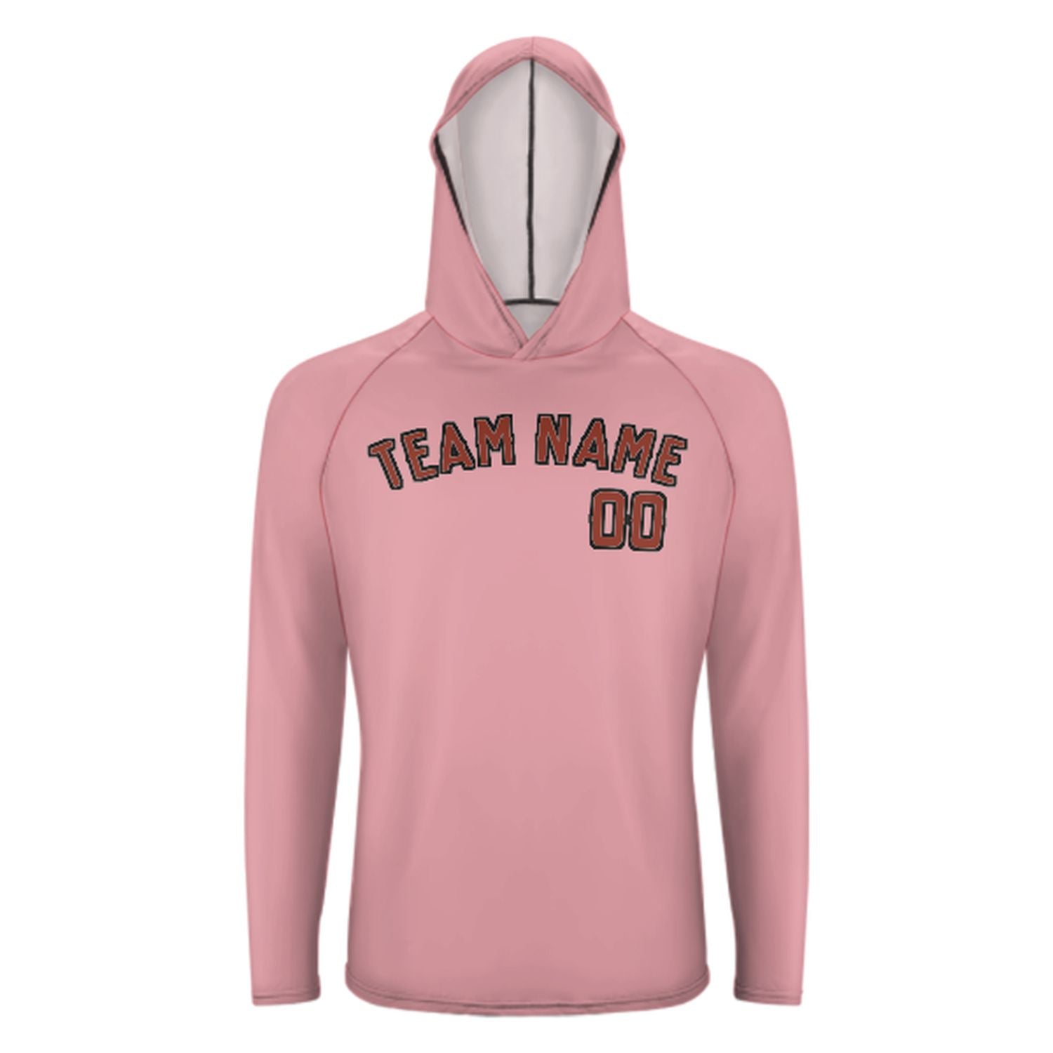 Maßgeschneidertes Rosa Korallenrot UV-Hoodie