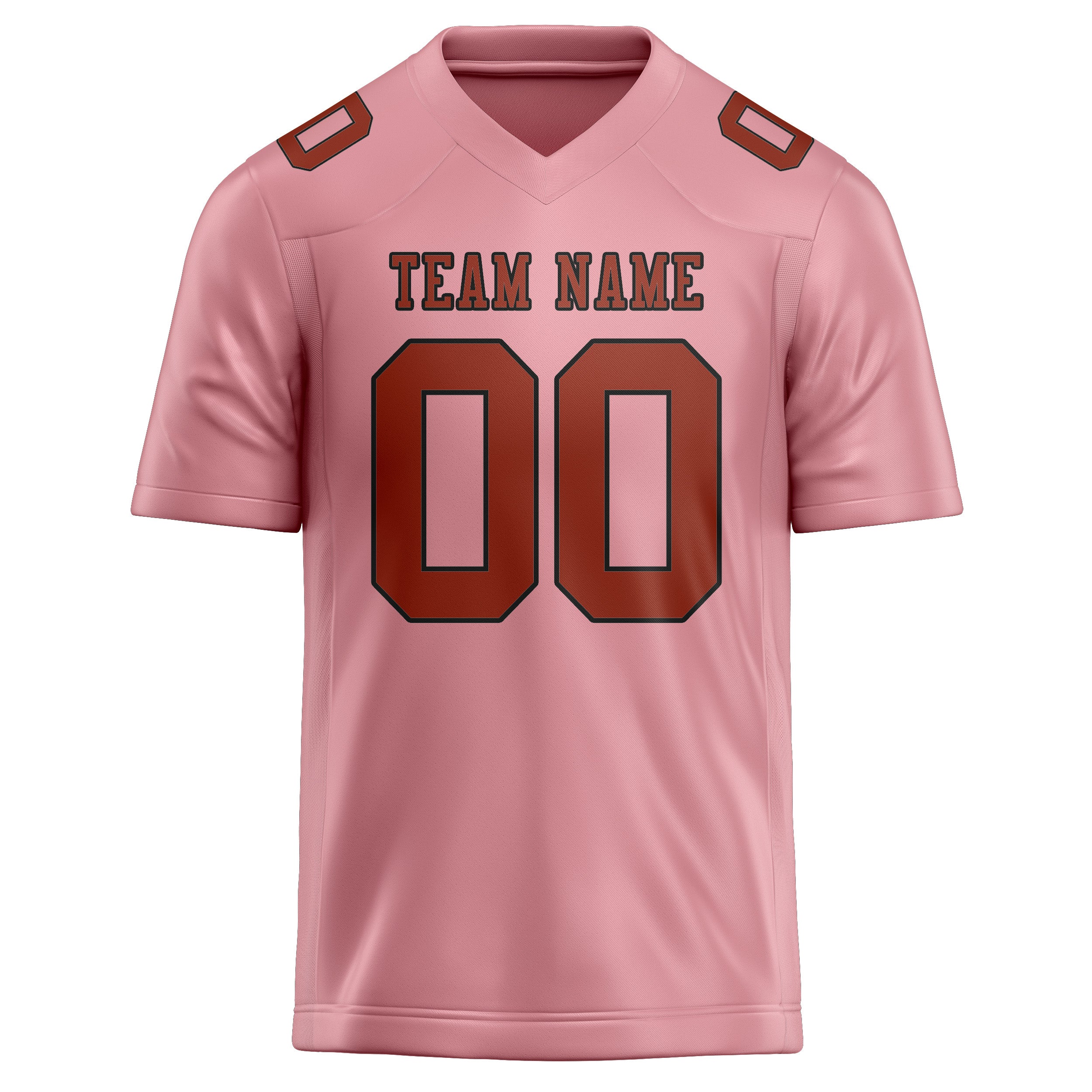 Maßgeschneidertes Professionelles Rosa Korallenrot Rugbytrikot