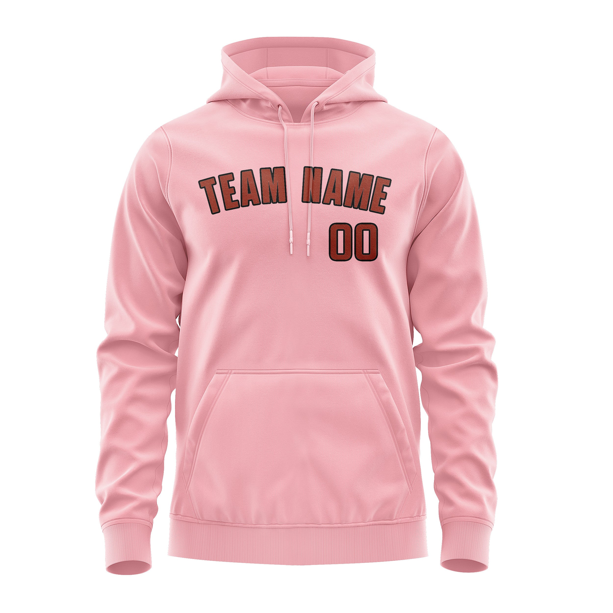 Maßgeschneidertes Rosa Korallenrot Hoodie