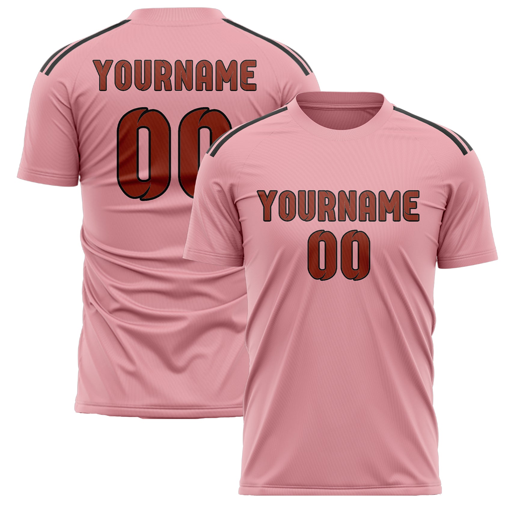 Benutzerdefiniertes Professionelles Rosa Korallenrot Fußballtrikot