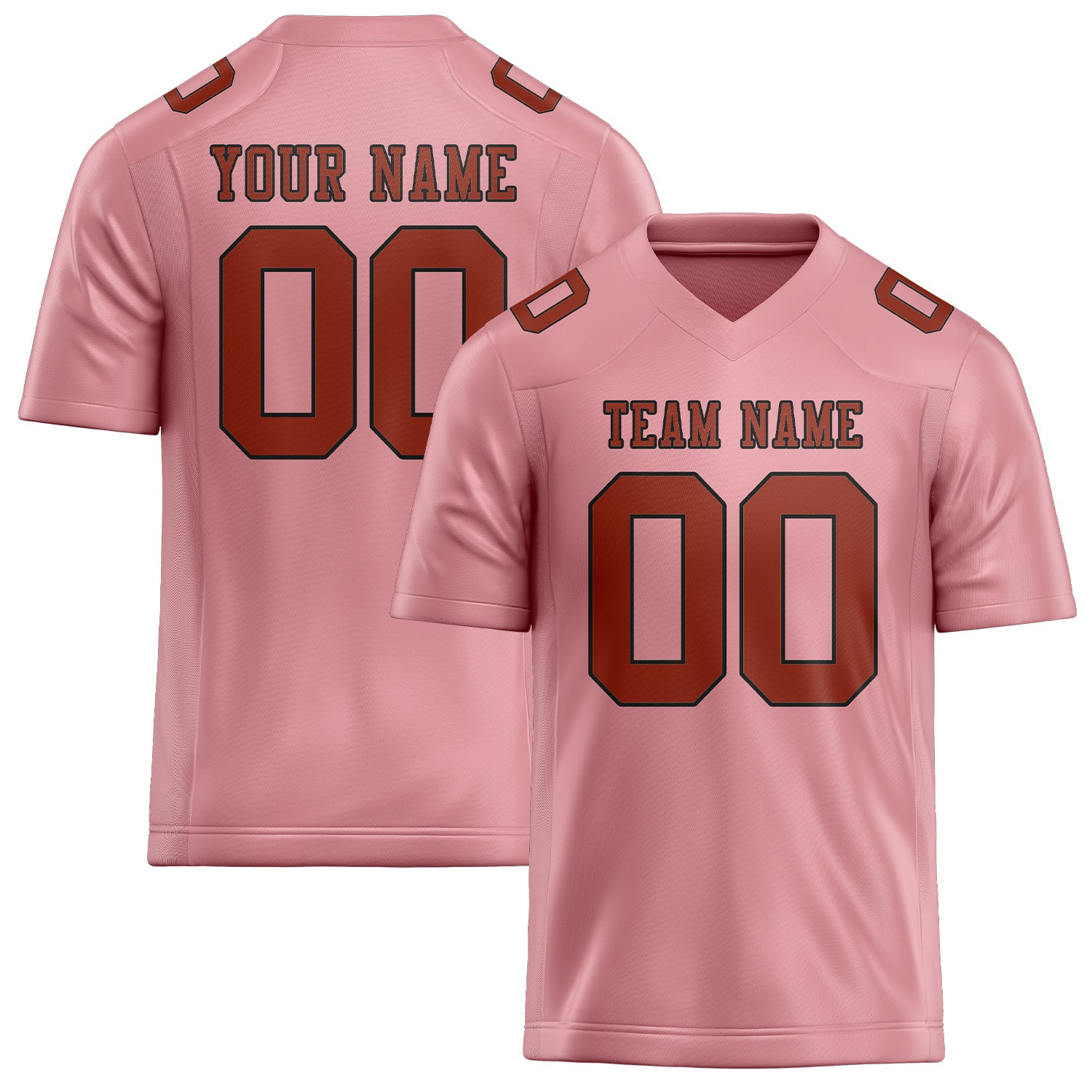 Maßgeschneidertes Professionelles Rosa Korallenrot Rugbytrikot