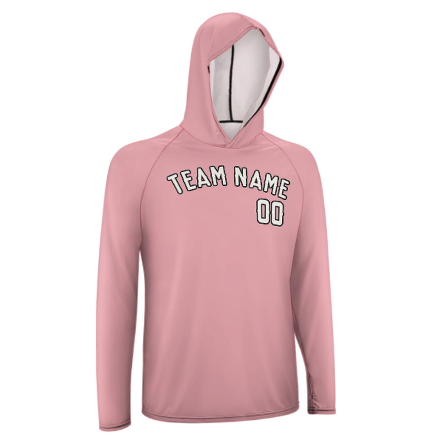 Maßgeschneidertes Rosa Weiß UV-Hoodie