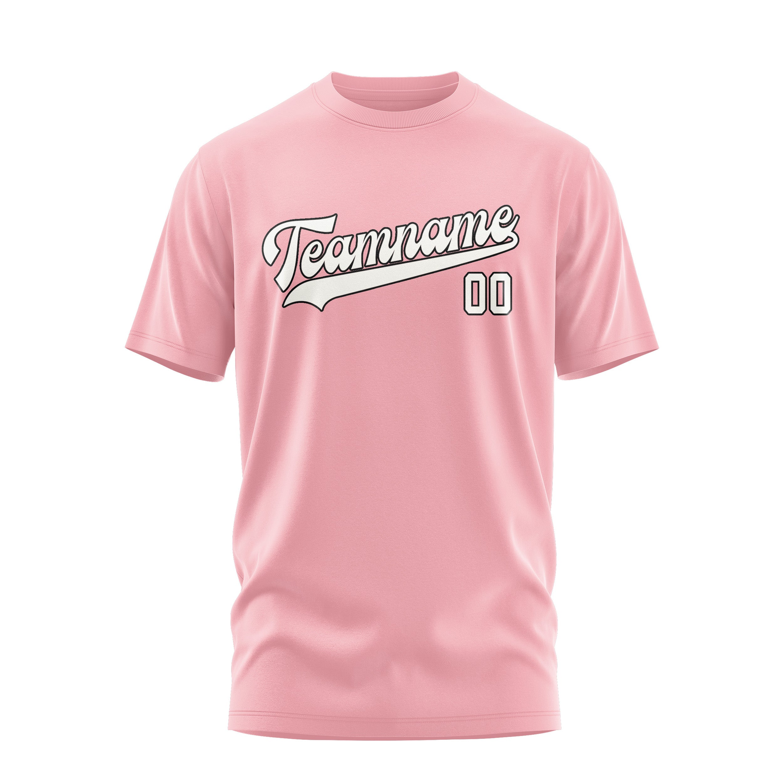 Maßgeschneidertes Rosa Weiß T-Shirt