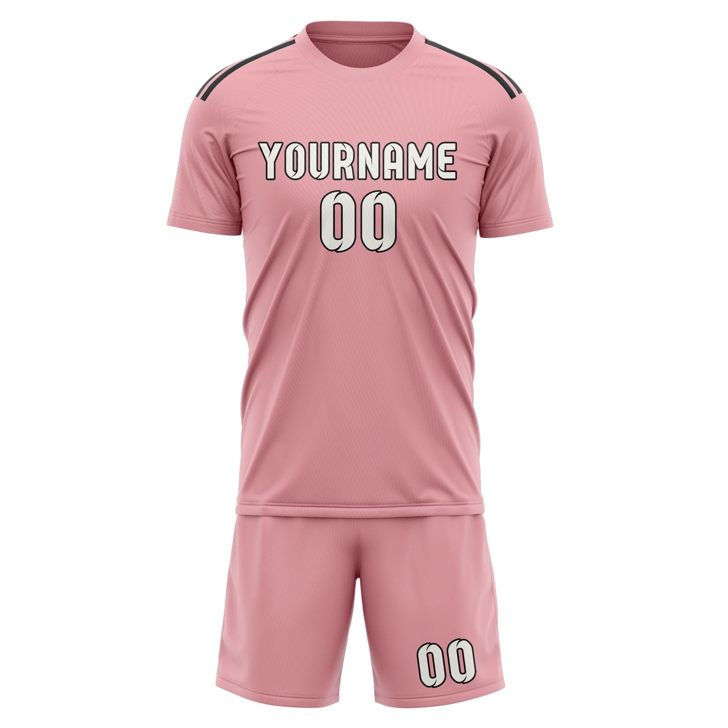 Set di maglie da football rosa e bianche personalizzate