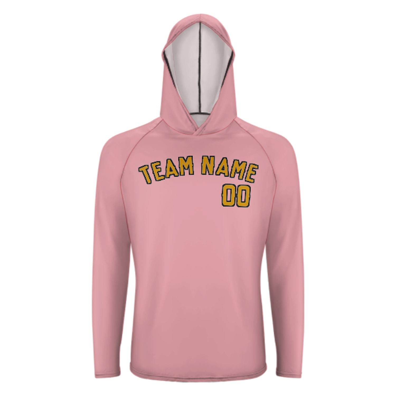 Maßgeschneidertes Rosa Gelb UV-Hoodie