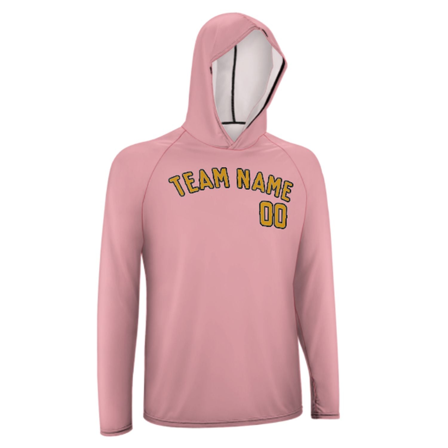 Maßgeschneidertes Rosa Gelb UV-Hoodie