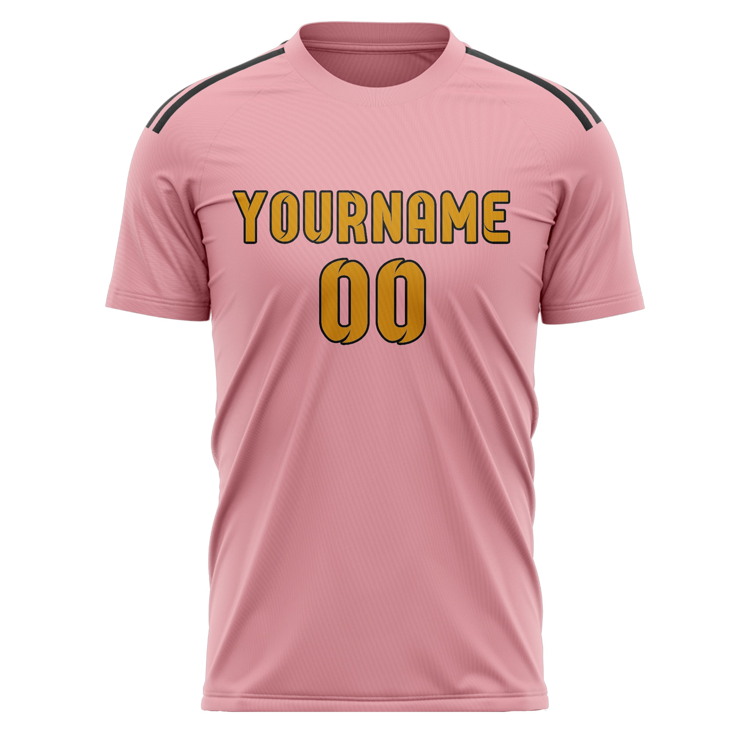 Benutzerdefiniertes Professionelles Rosa Gelb Fußballtrikot
