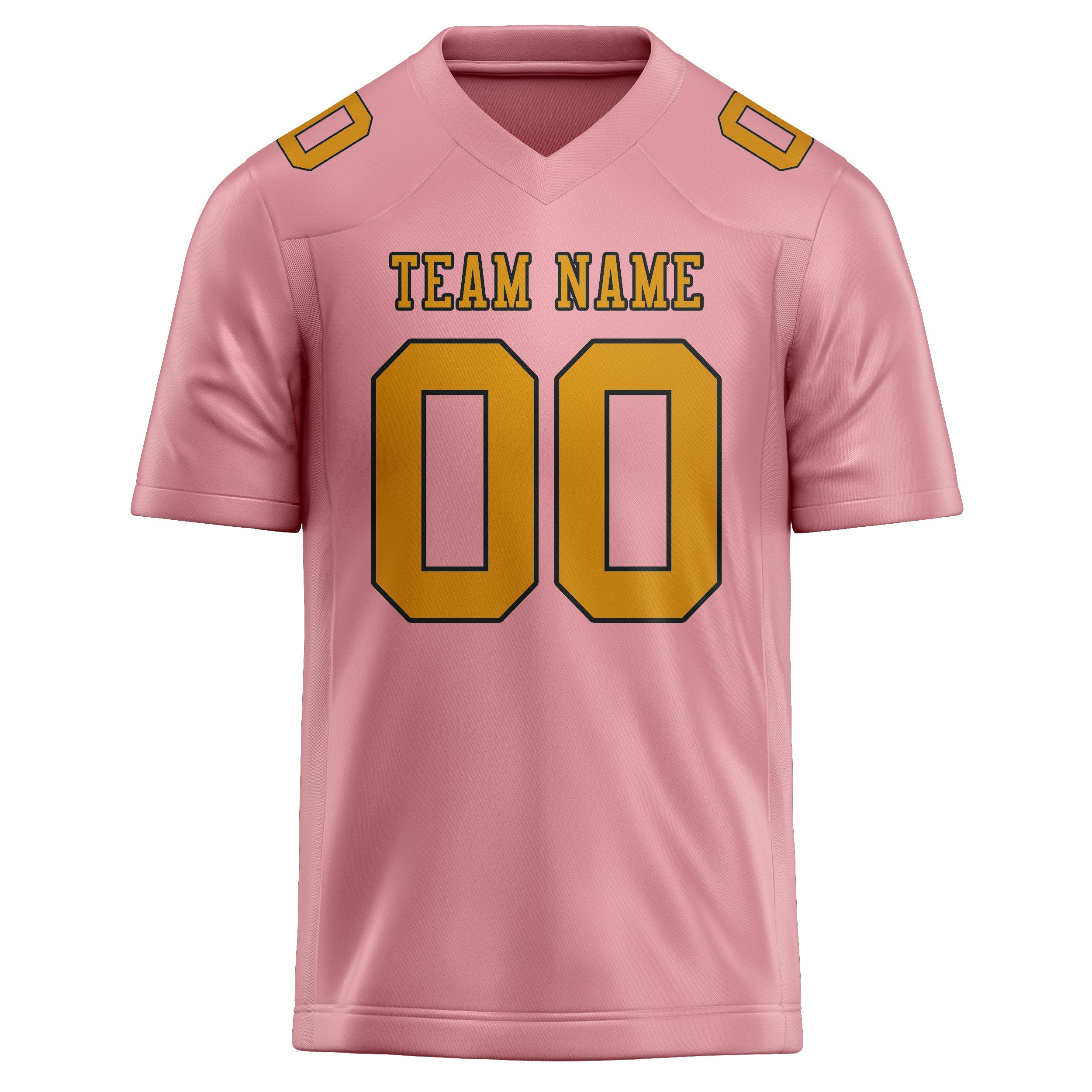 Maßgeschneidertes Professionelles Rosa Gelb Rugbytrikot
