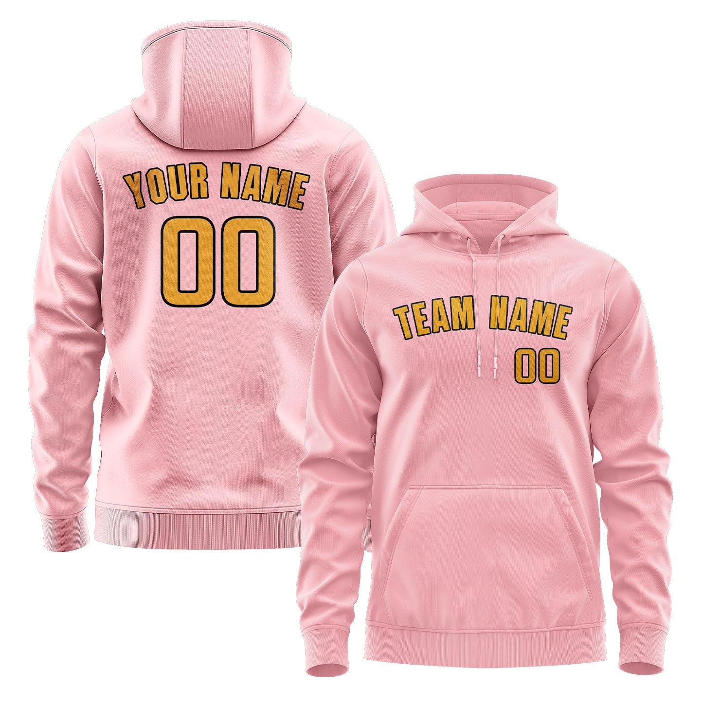 Maßgeschneidertes Rosa Gelb Hoodie