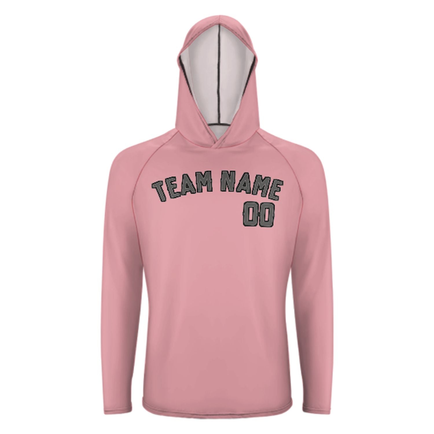 Maßgeschneidertes Rosa Dunkelgrau UV-Hoodie