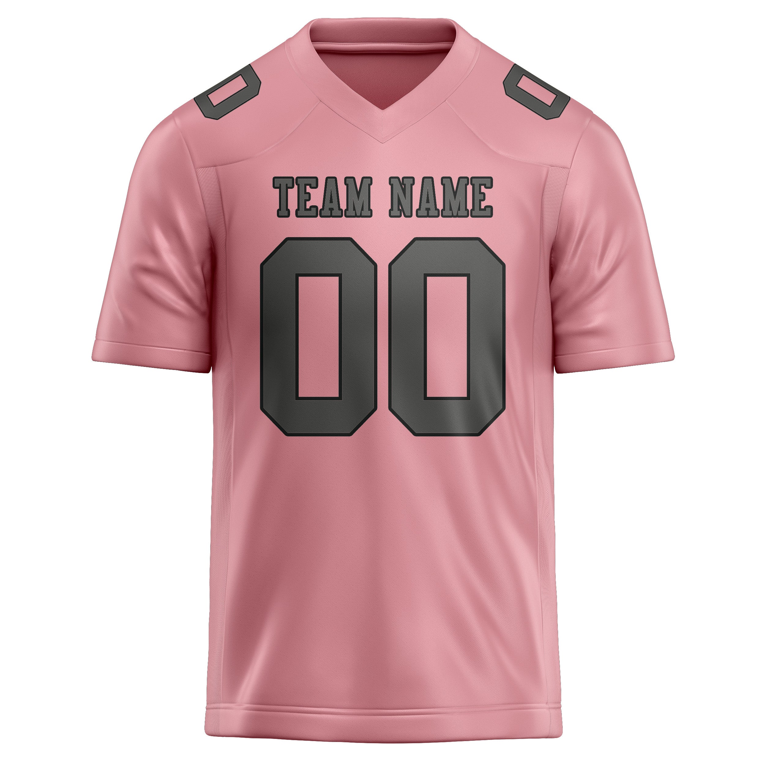 Maßgeschneidertes Professionelles Rosa Dunkelgrau Rugbytrikot