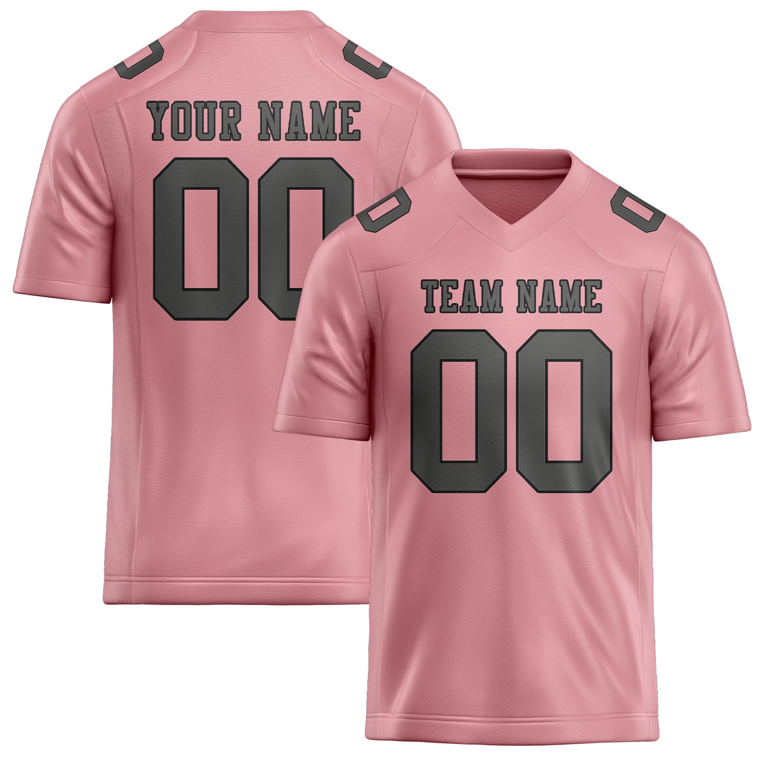 Maßgeschneidertes Professionelles Rosa Dunkelgrau Rugbytrikot