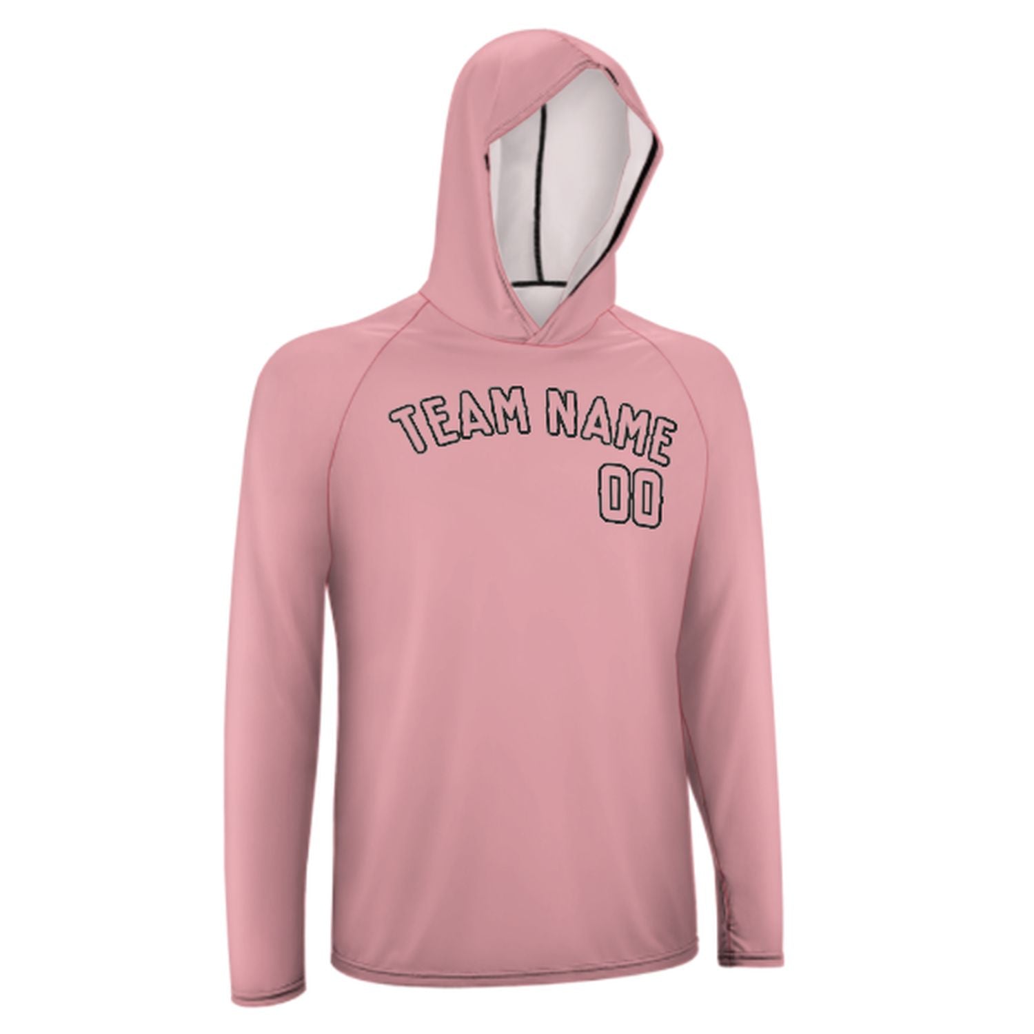 Maßgeschneidertes Rosa Rosa UV-Hoodie